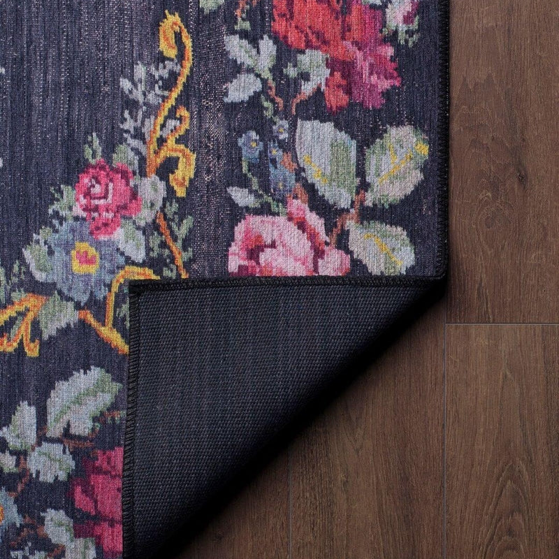 Gul Turkish Floral Red Pink Green Rug