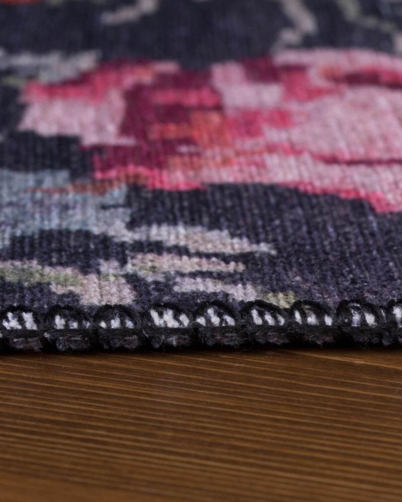 Gul Turkish Floral Red Pink Green Rug