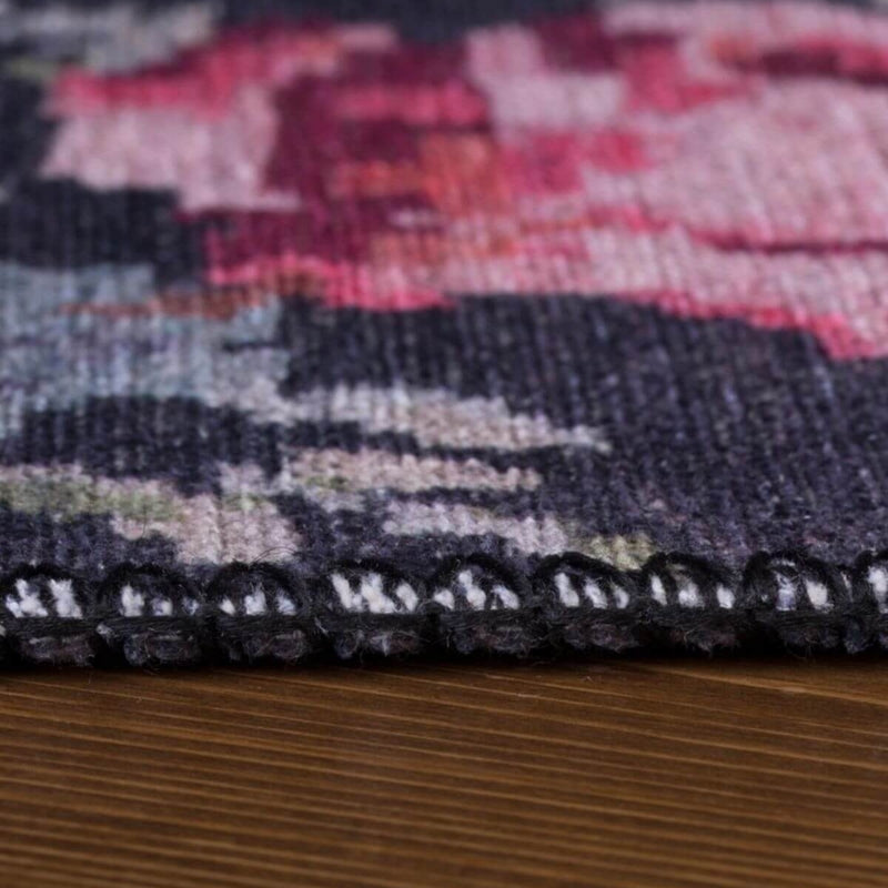 Gul Turkish Floral Red Pink Green Rug