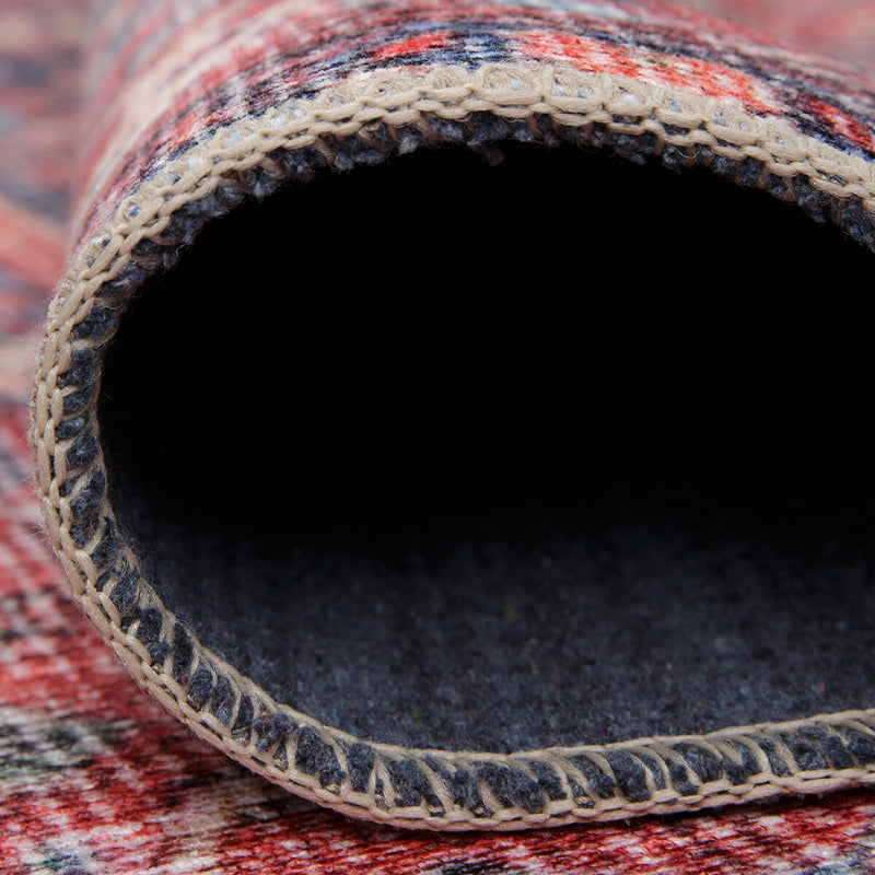 Luna Oriental Floral Red and Blue Rug