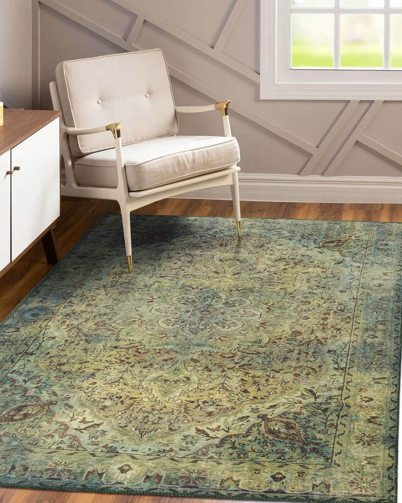 Linda Rug Turkish Muted Green Barn Rug