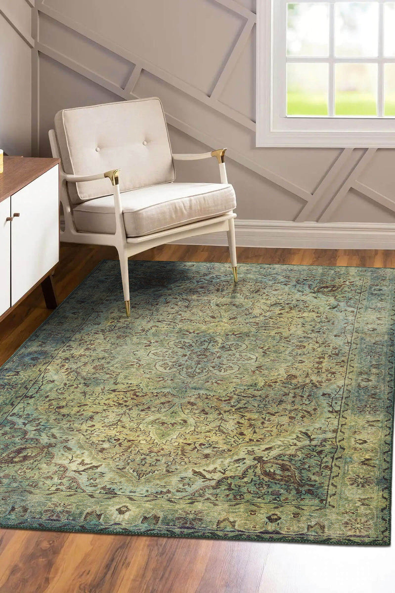 Linda Rug Turkish Muted Green Barn Rug