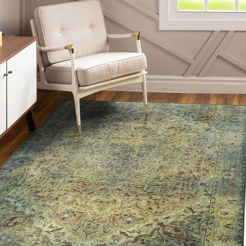 Linda Rug Turkish Muted Green Barn Rug