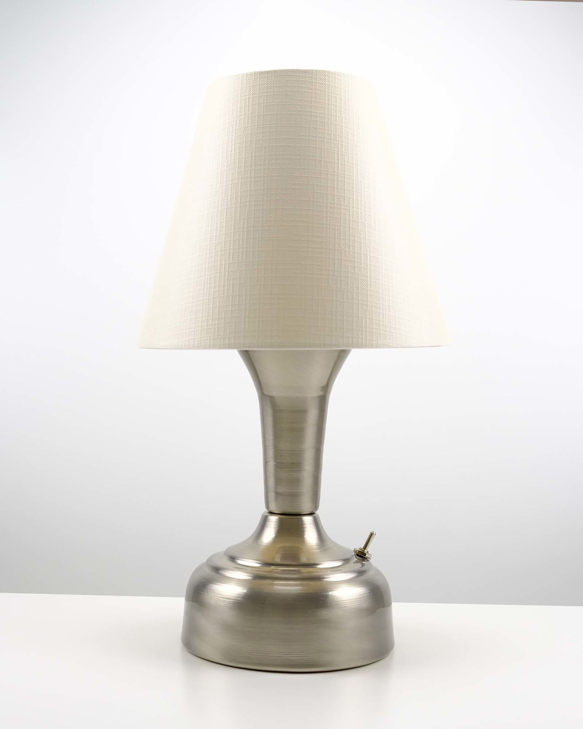 11-inch Vintage Silver Cordless LED Table Lamp