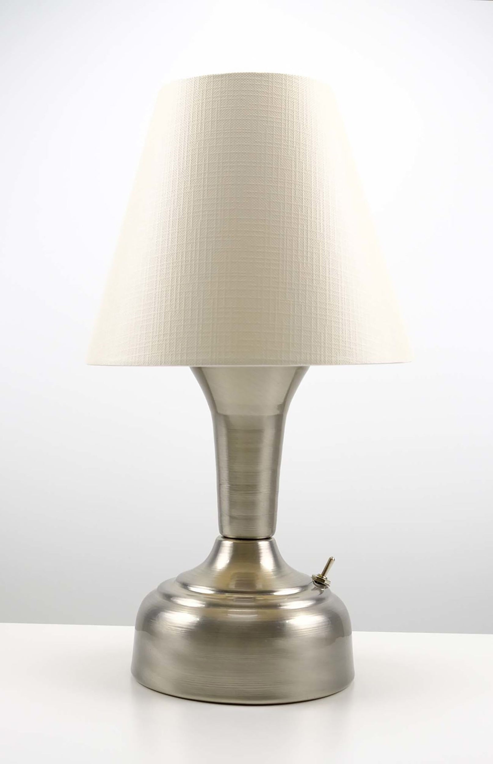 11-inch Vintage Silver Cordless LED Table Lamp