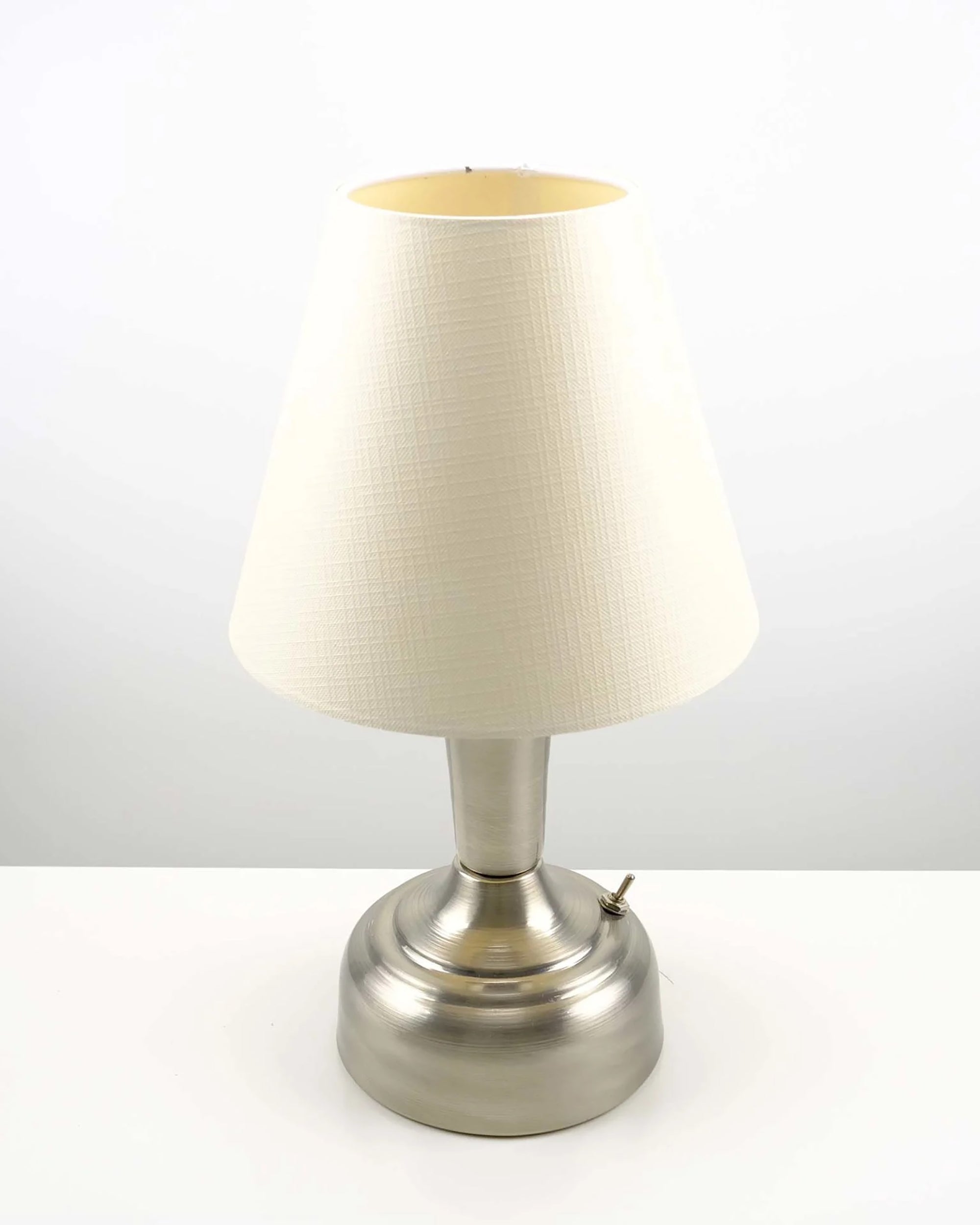 11-inch Vintage Silver Cordless LED Table Lamp