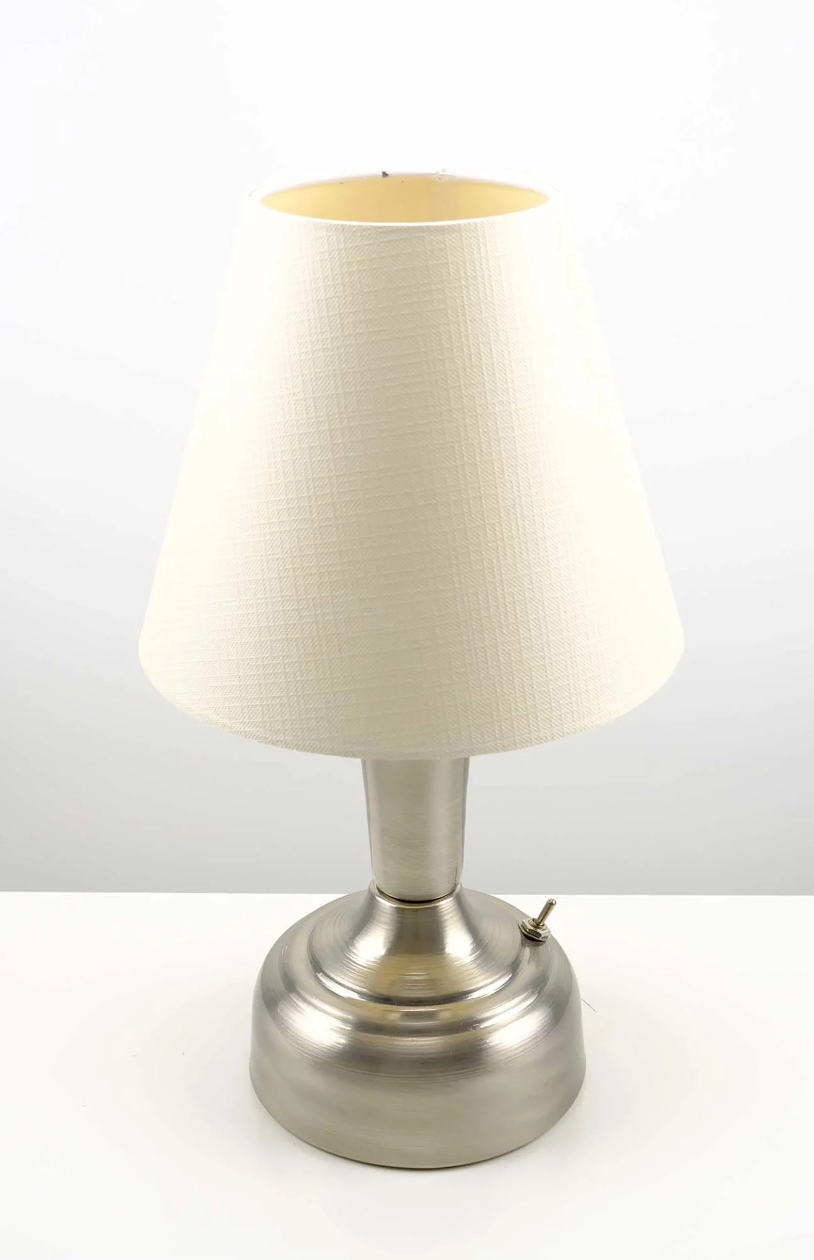 11-inch Vintage Silver Cordless LED Table Lamp