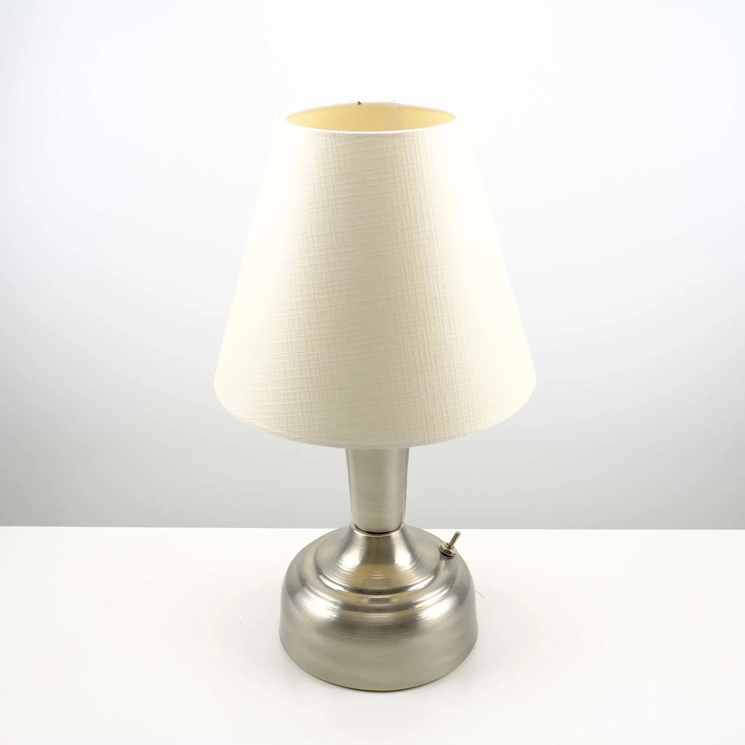 11-inch Vintage Silver Cordless LED Table Lamp