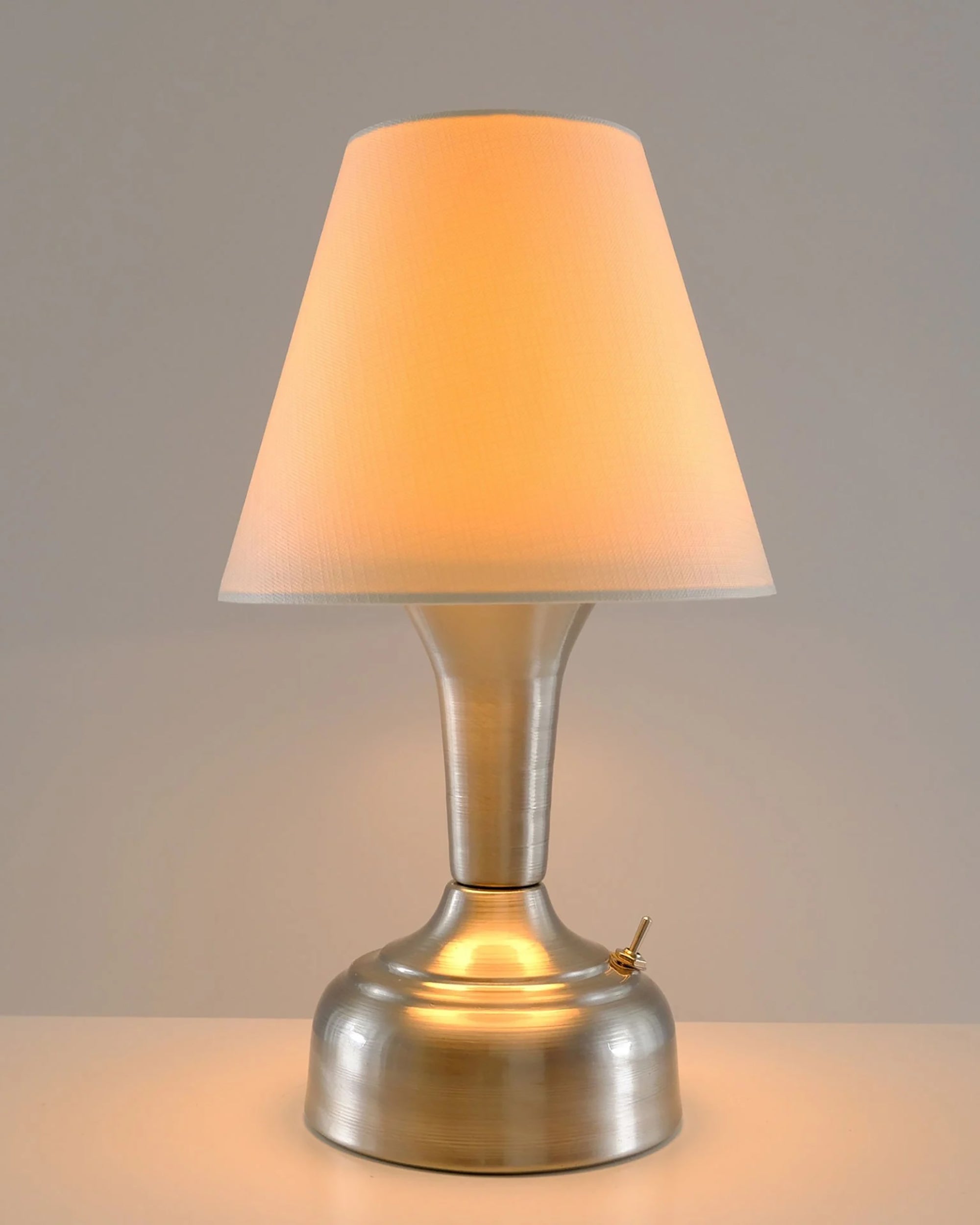 11-inch Vintage Silver Cordless LED Table Lamp