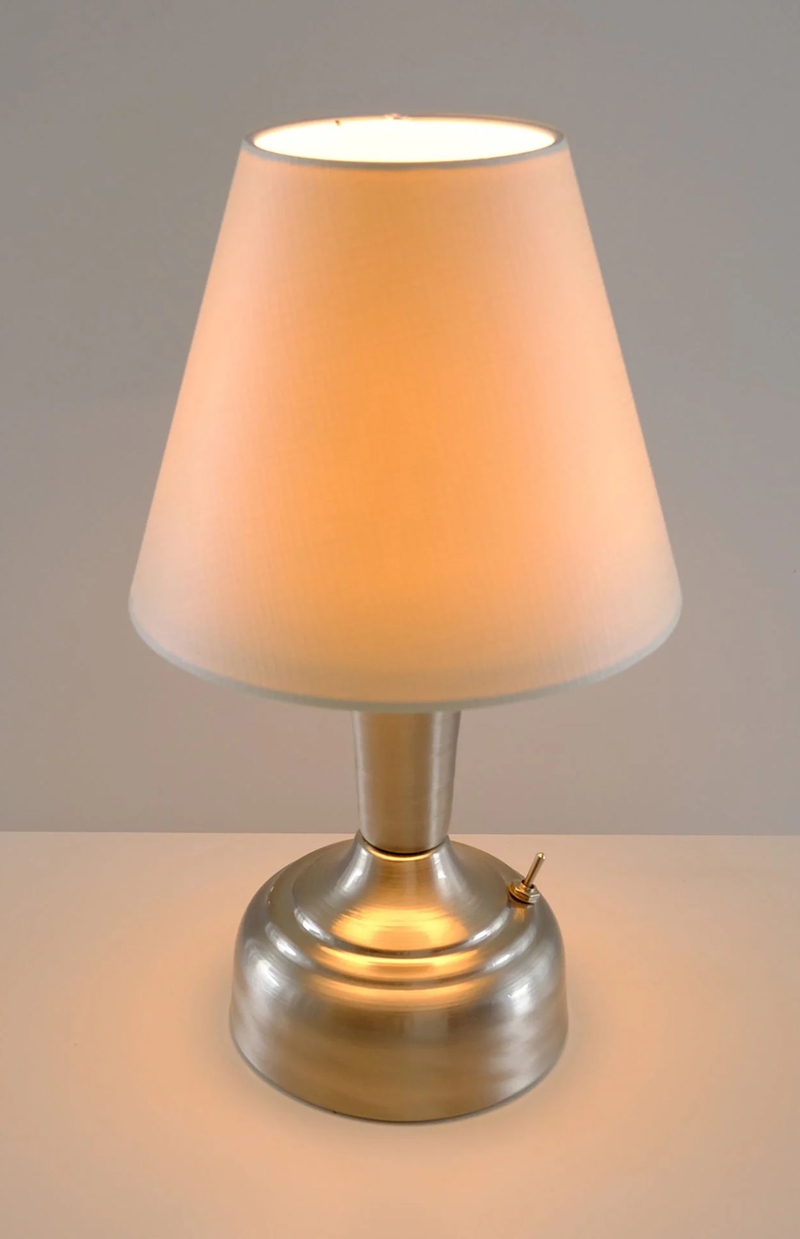 11-inch Vintage Silver Cordless LED Table Lamp