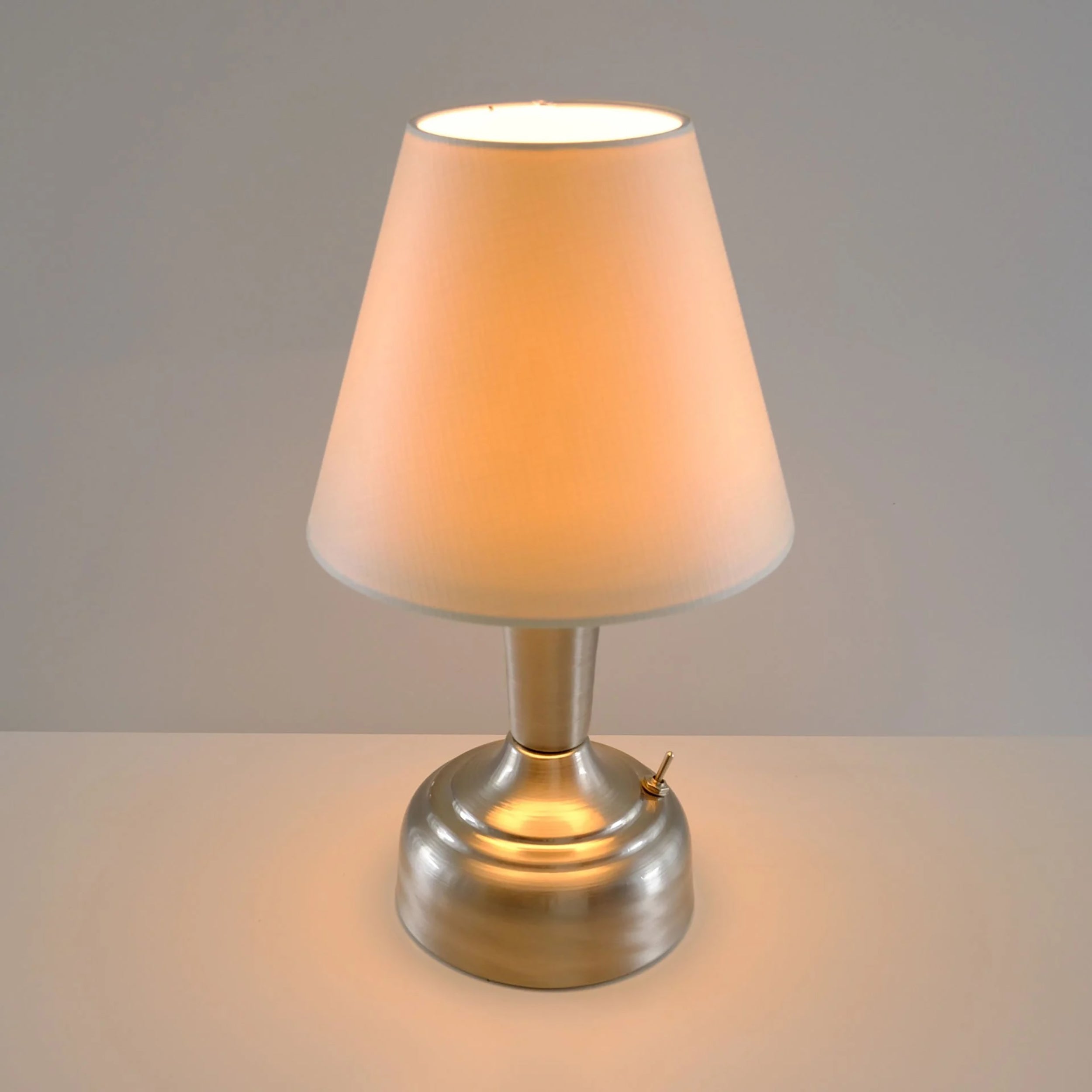 11-inch Vintage Silver Cordless LED Table Lamp