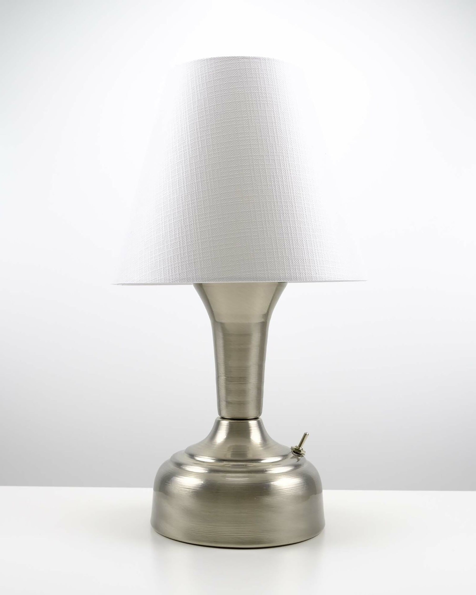 11-inch Vintage Silver Cordless LED Table Lamp