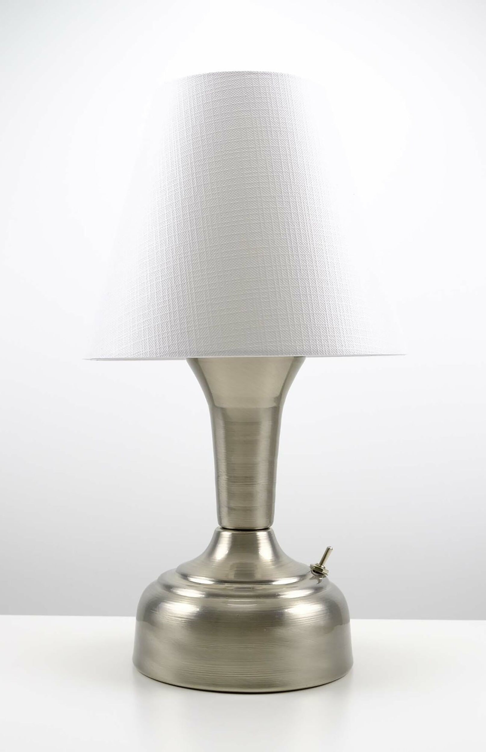 11-inch Vintage Silver Cordless LED Table Lamp