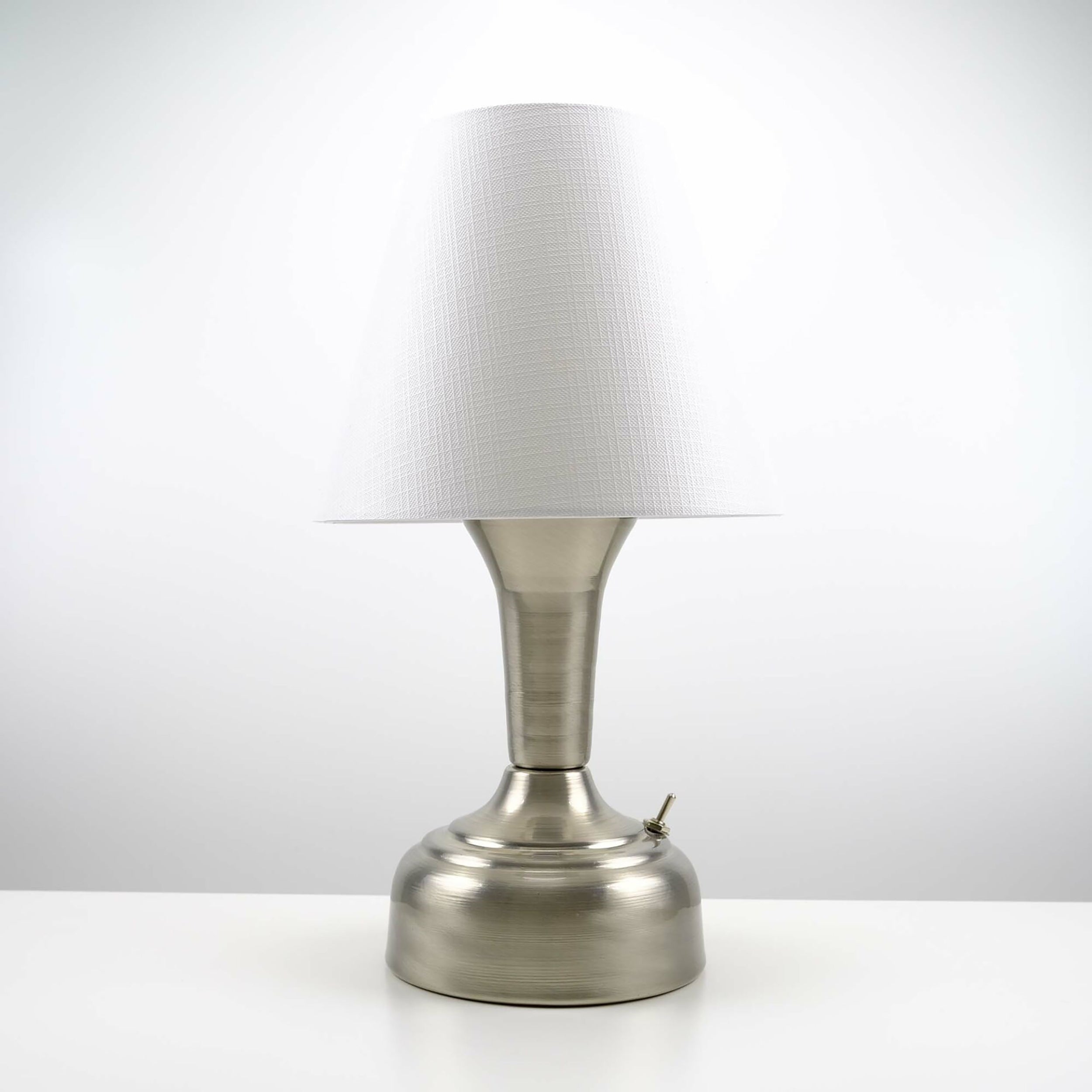 11-inch Vintage Silver Cordless LED Table Lamp