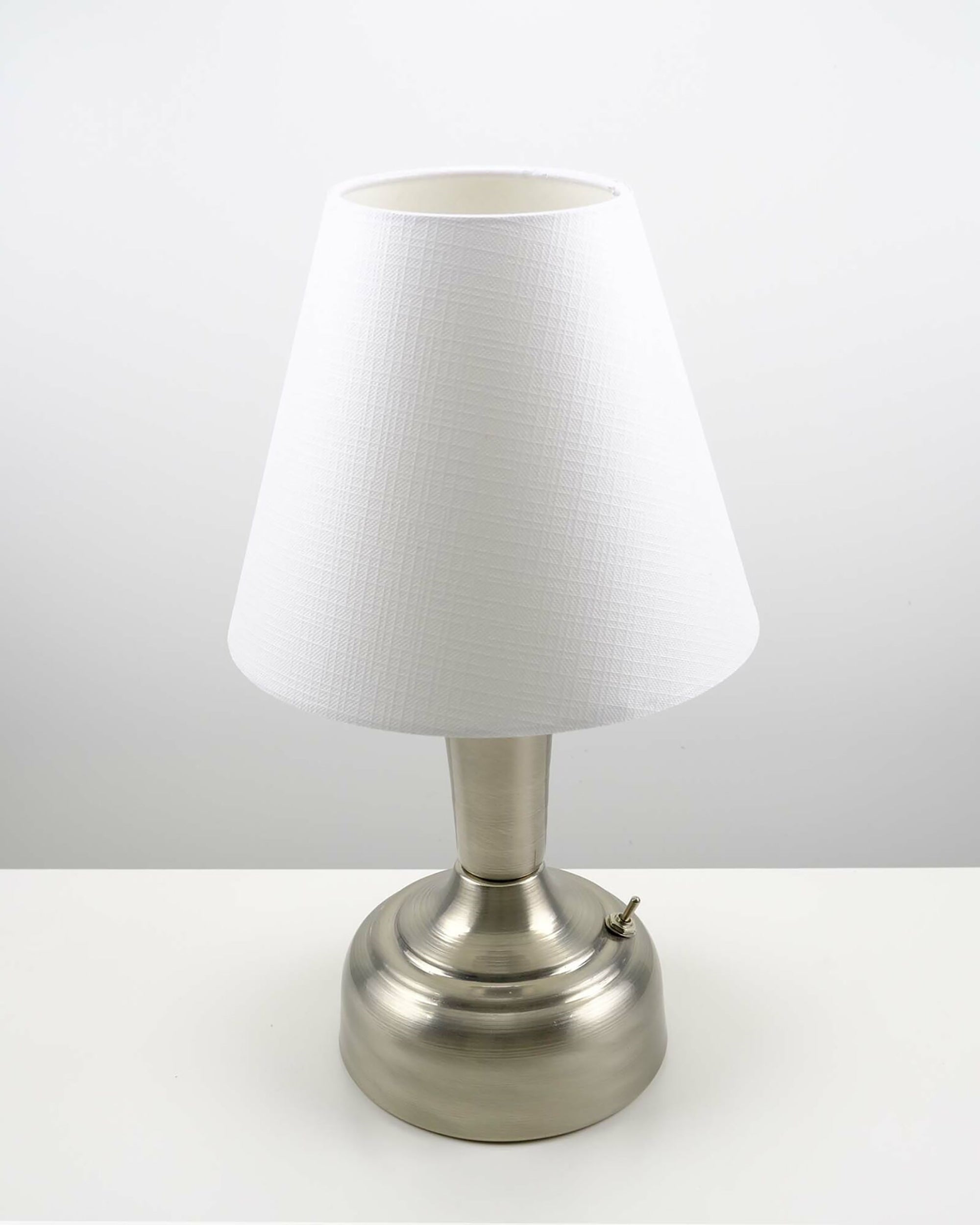 11-inch Vintage Silver Cordless LED Table Lamp
