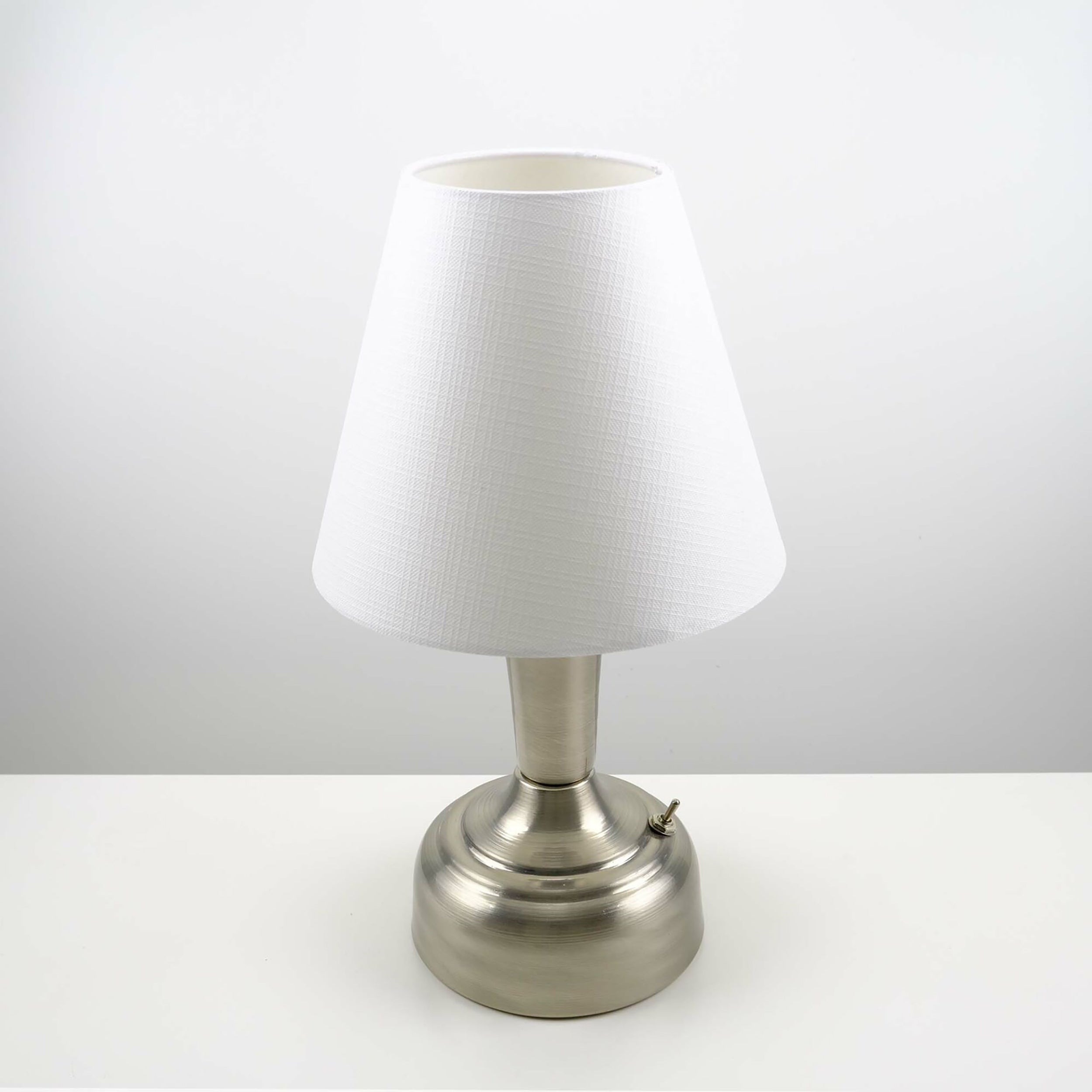 11-inch Vintage Silver Cordless LED Table Lamp