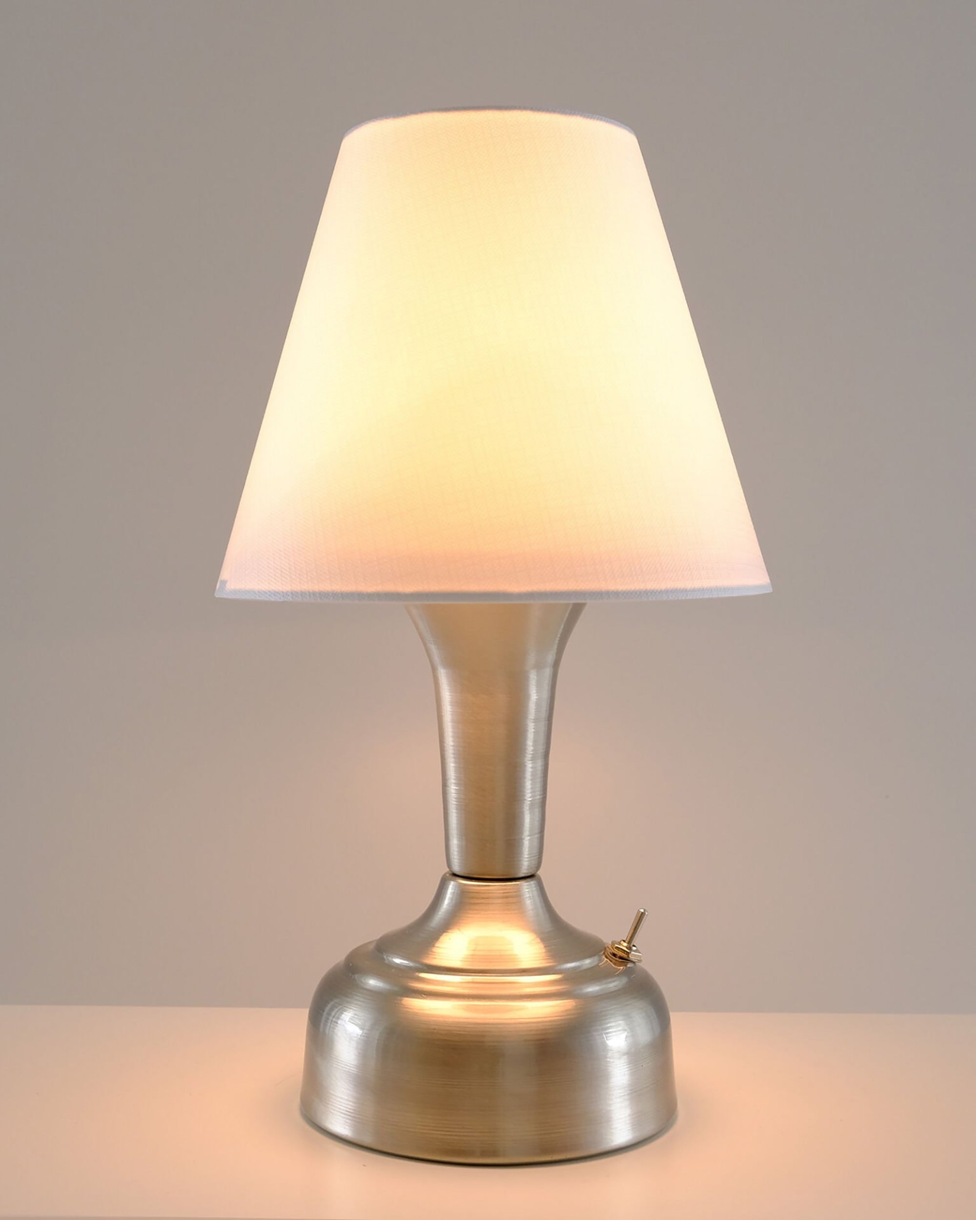 11-inch Vintage Silver Cordless LED Table Lamp