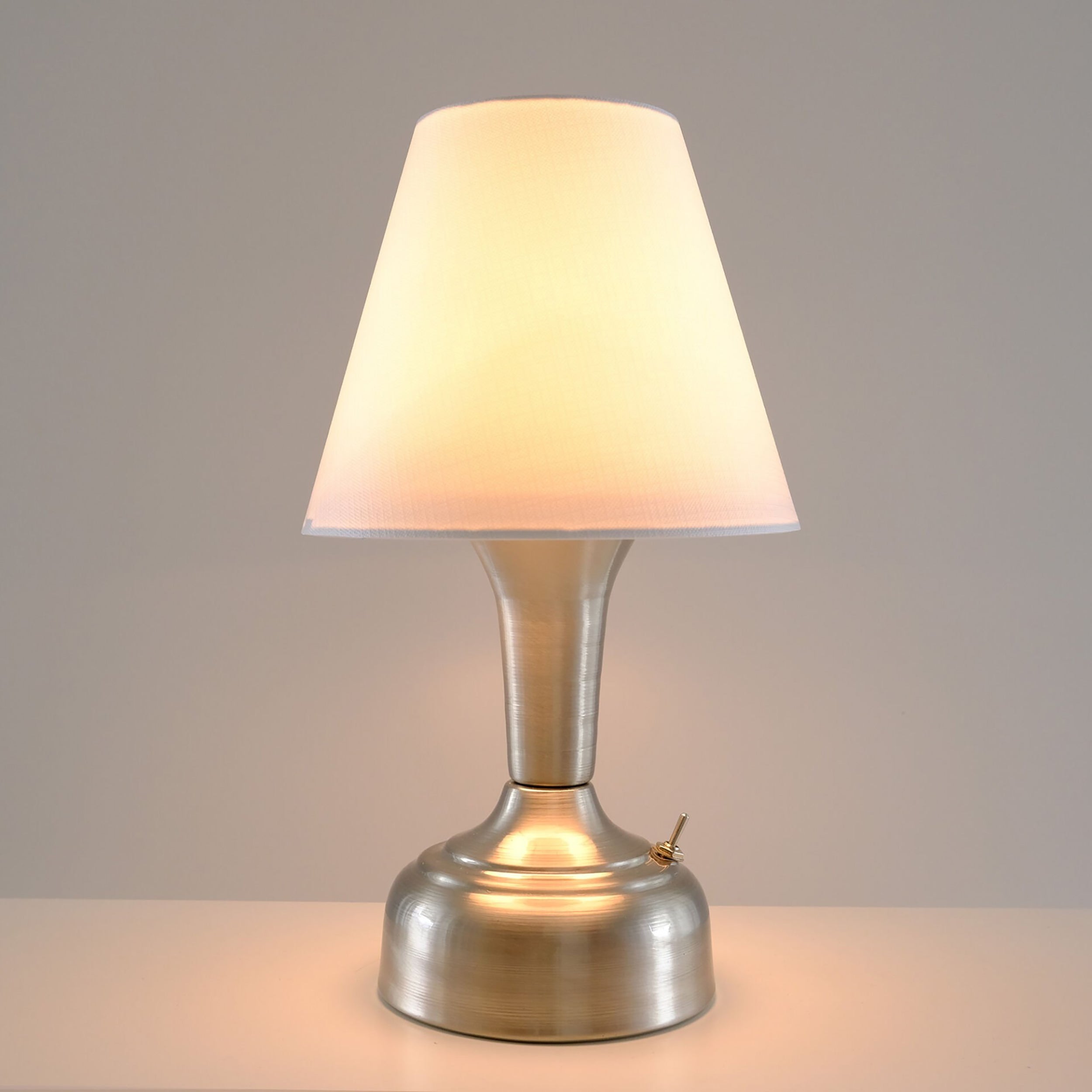 11-inch Vintage Silver Cordless LED Table Lamp