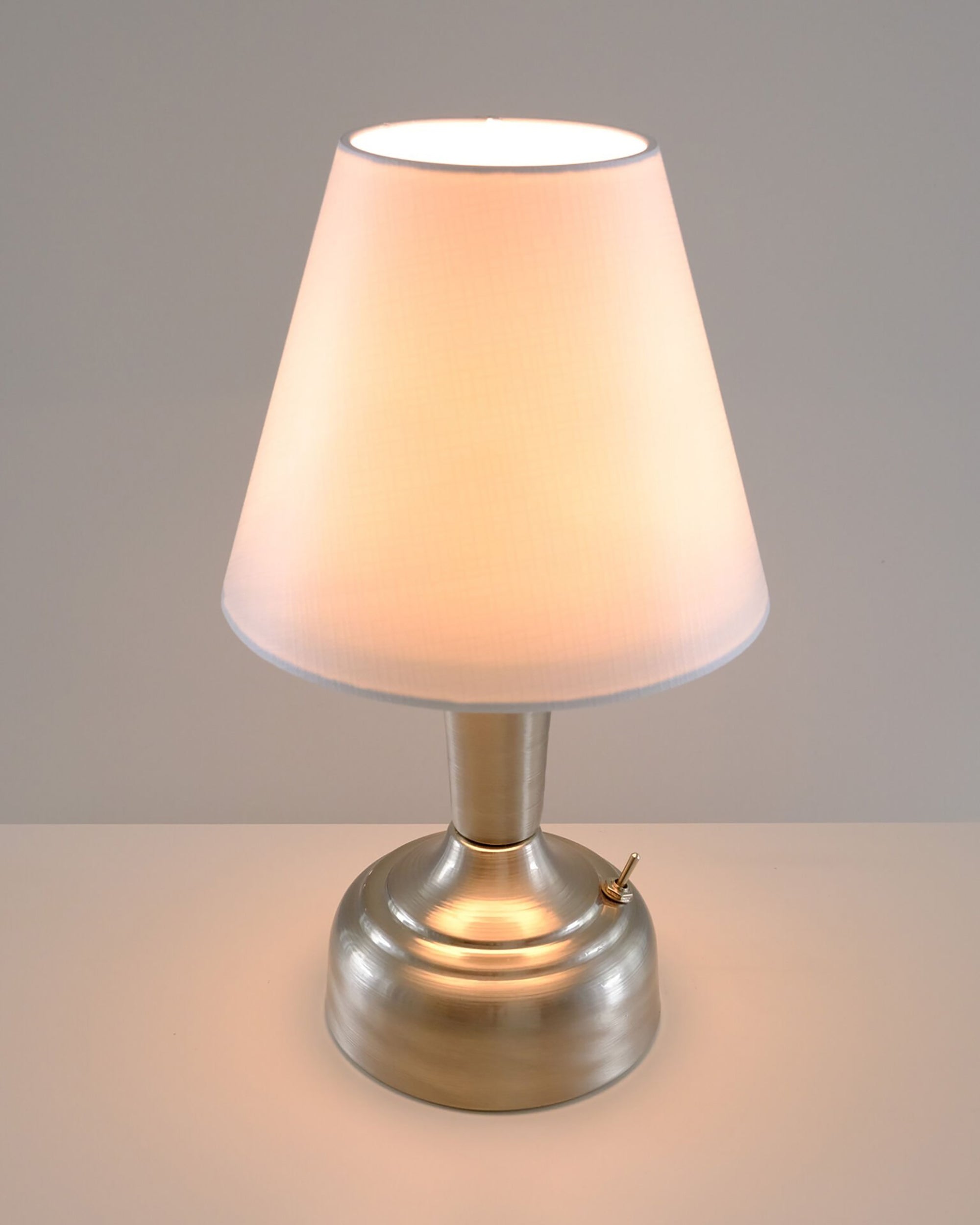 11-inch Vintage Silver Cordless LED Table Lamp
