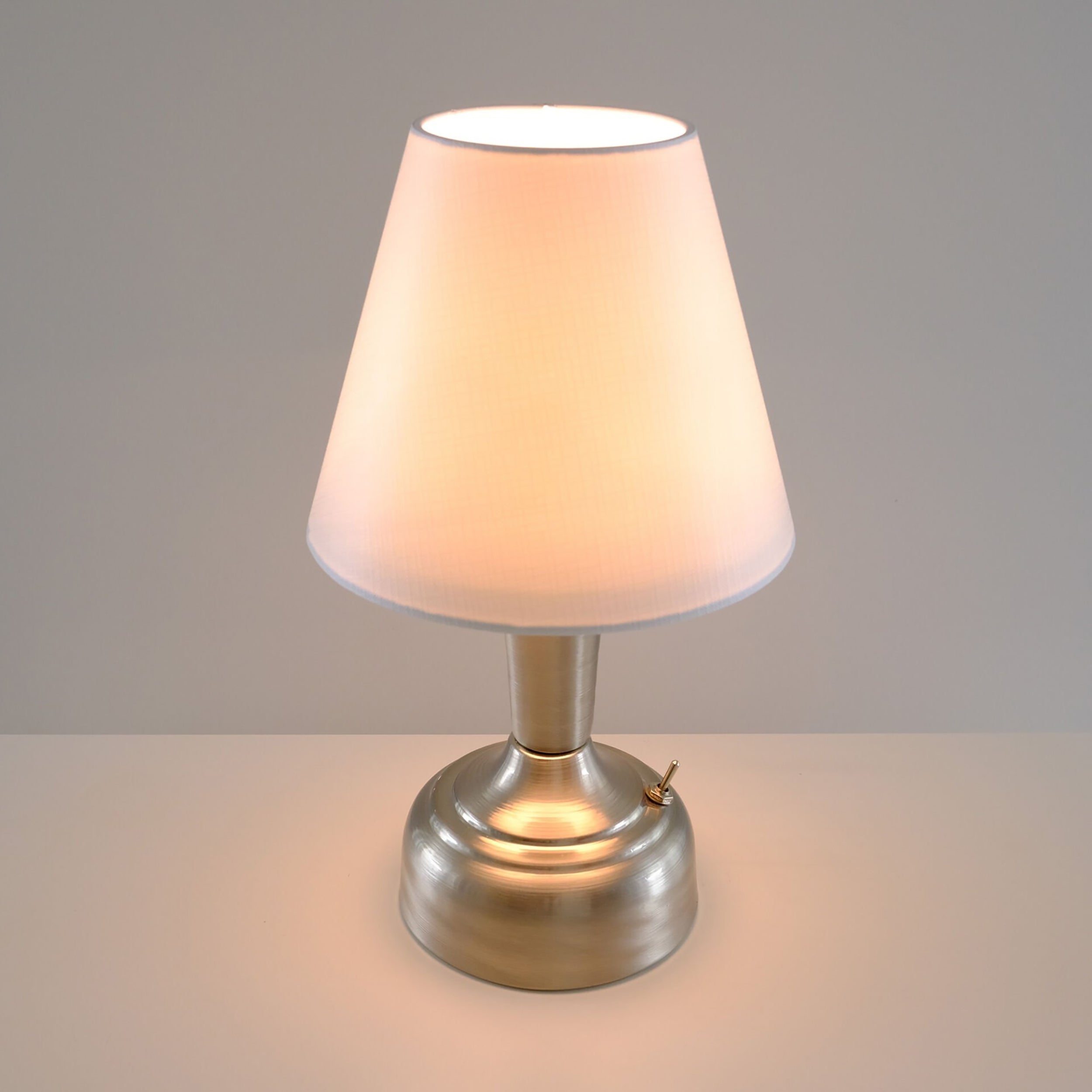 11-inch Vintage Silver Cordless LED Table Lamp