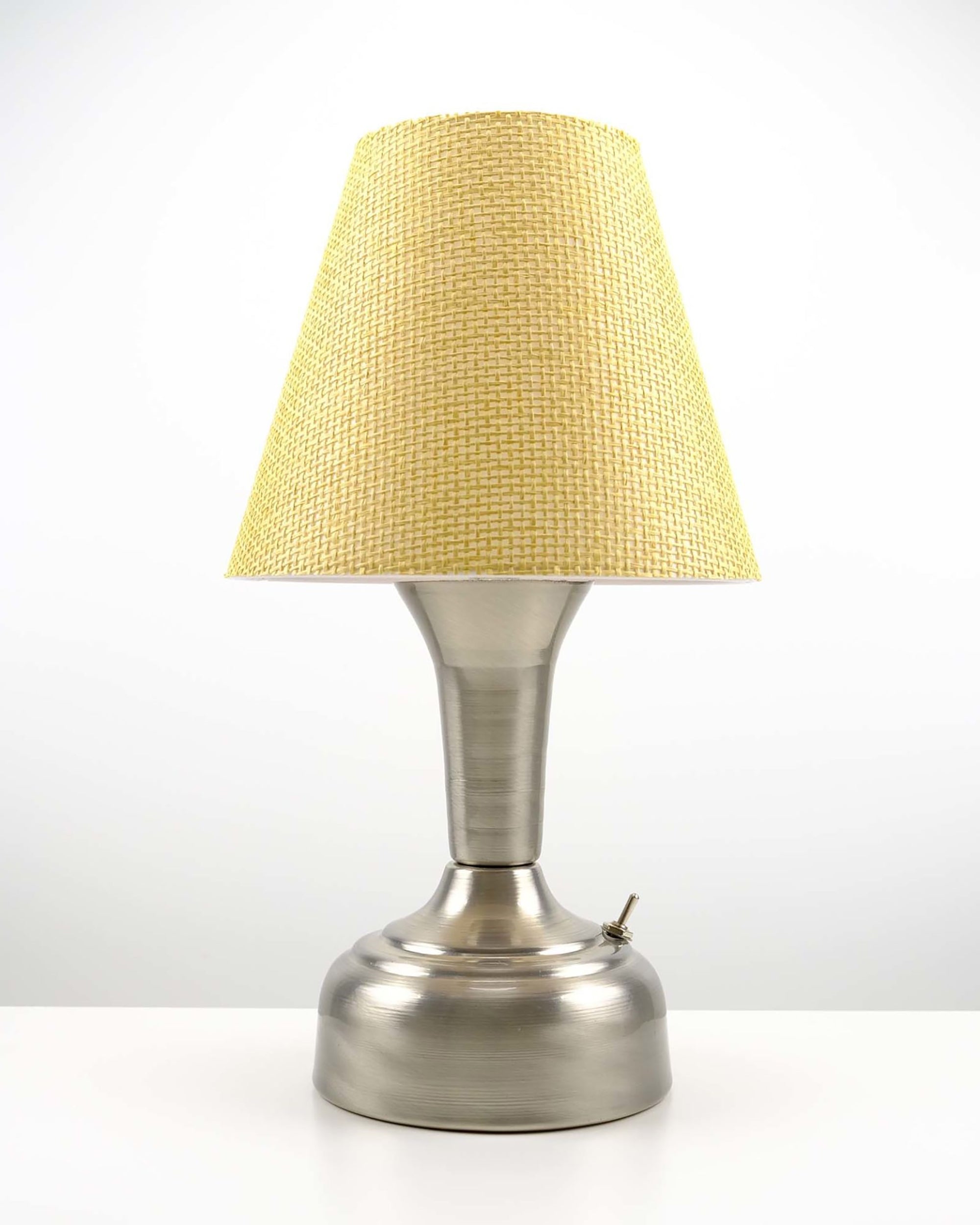 11-inch Vintage Silver Cordless LED Table Lamp