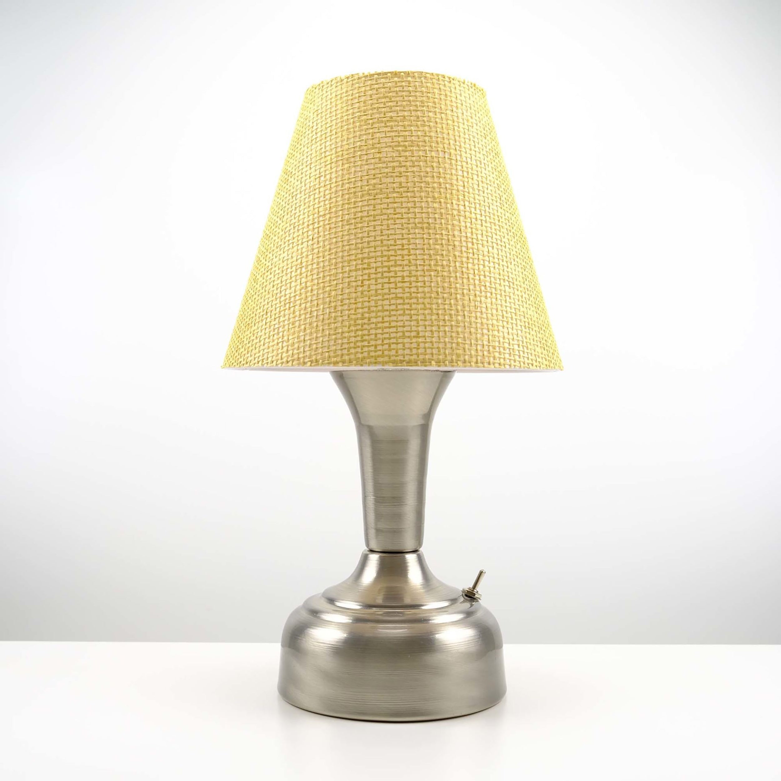 11-inch Vintage Silver Cordless LED Table Lamp