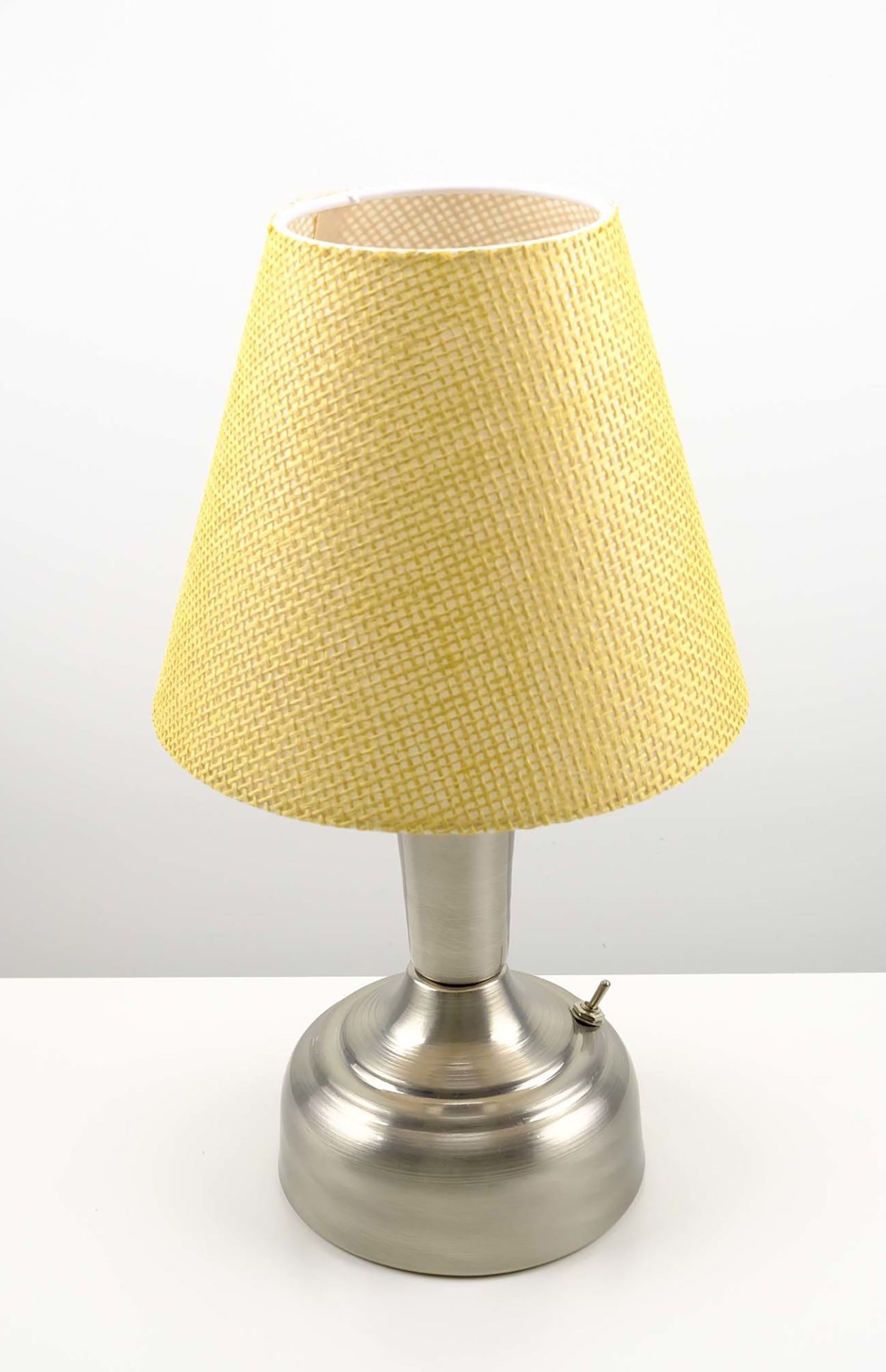 11-inch Vintage Silver Cordless LED Table Lamp