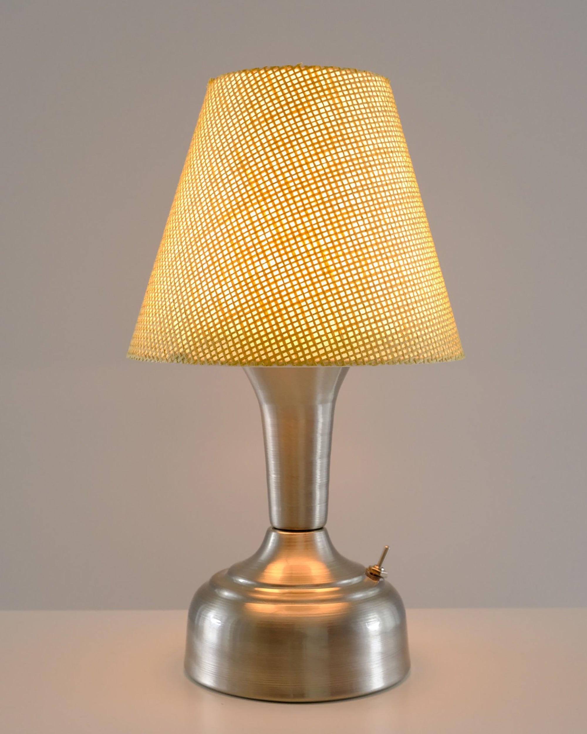 11-inch Vintage Silver Cordless LED Table Lamp