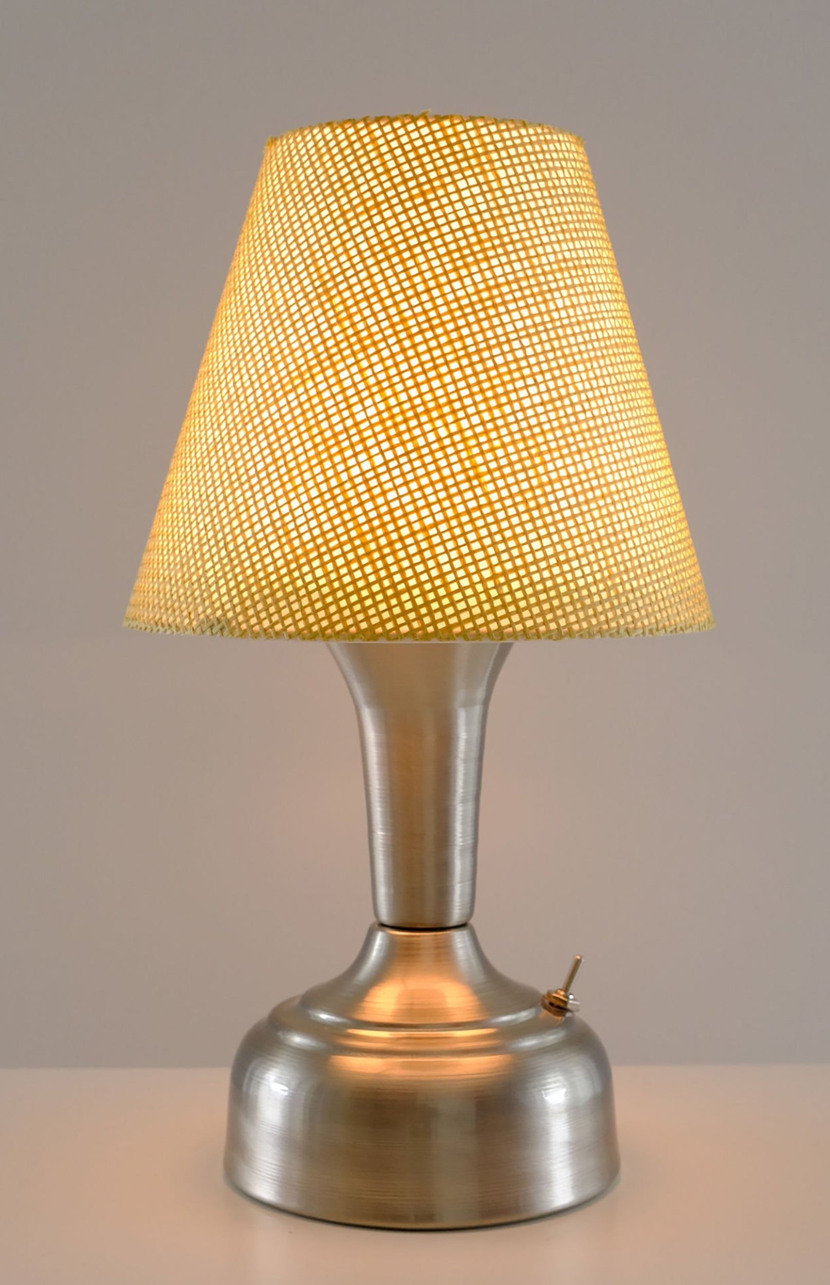 11-inch Vintage Silver Cordless LED Table Lamp