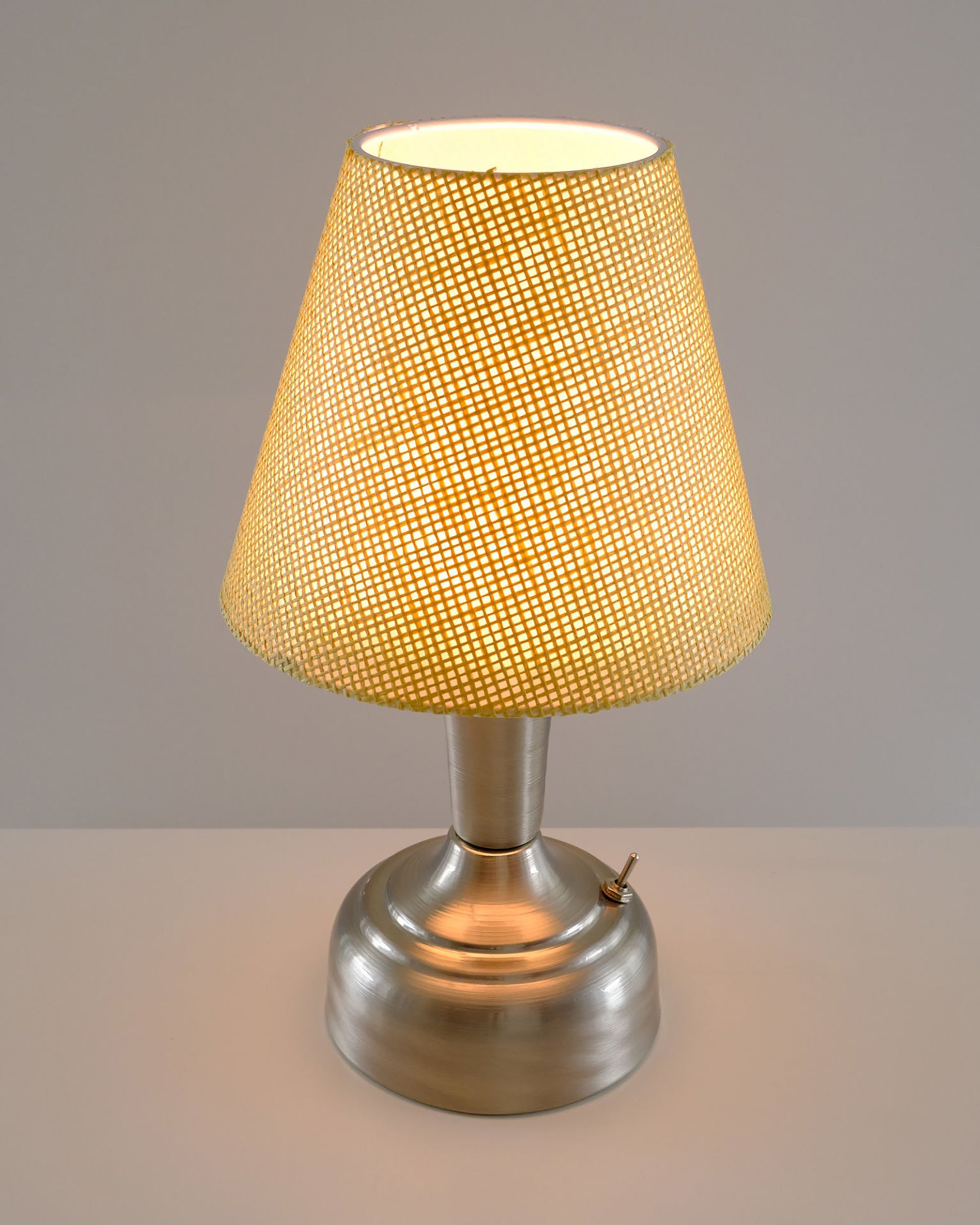 11-inch Vintage Silver Cordless LED Table Lamp