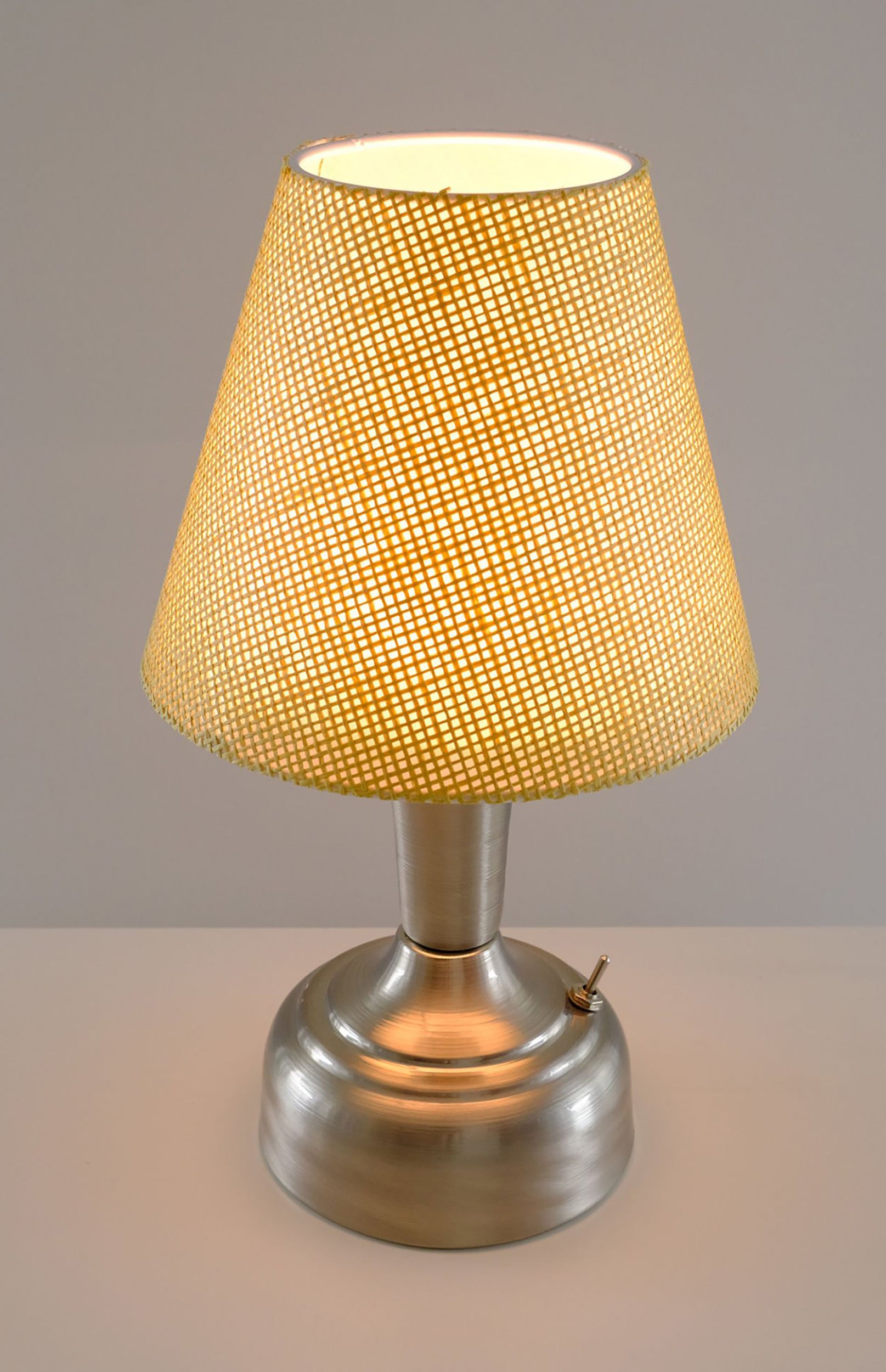 11-inch Vintage Silver Cordless LED Table Lamp