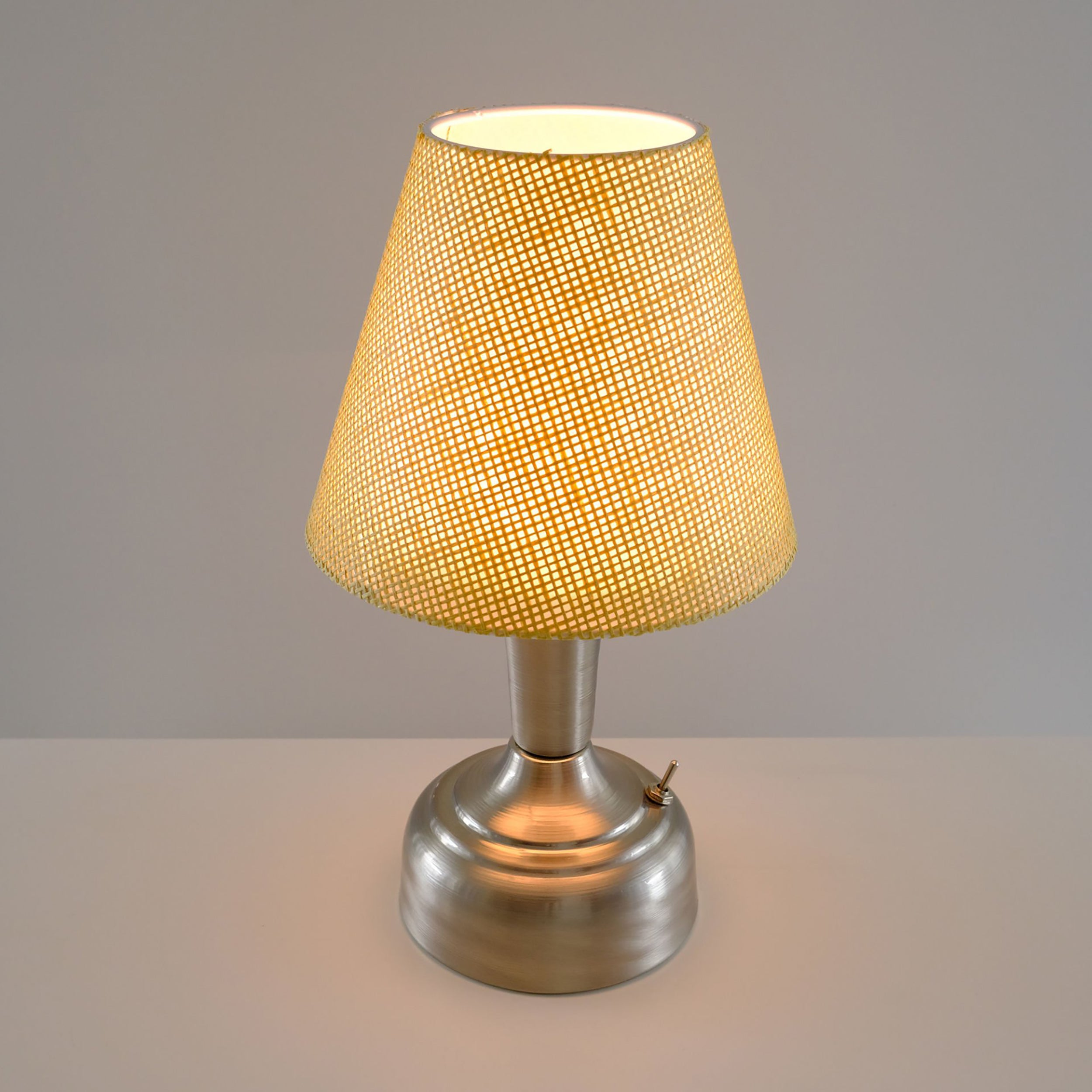 11-inch Vintage Silver Cordless LED Table Lamp