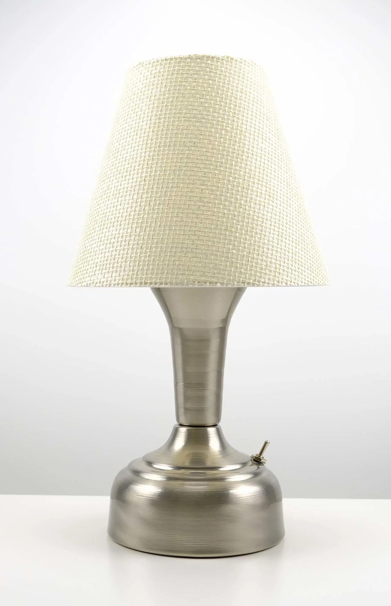 11-inch Vintage Silver Cordless LED Table Lamp
