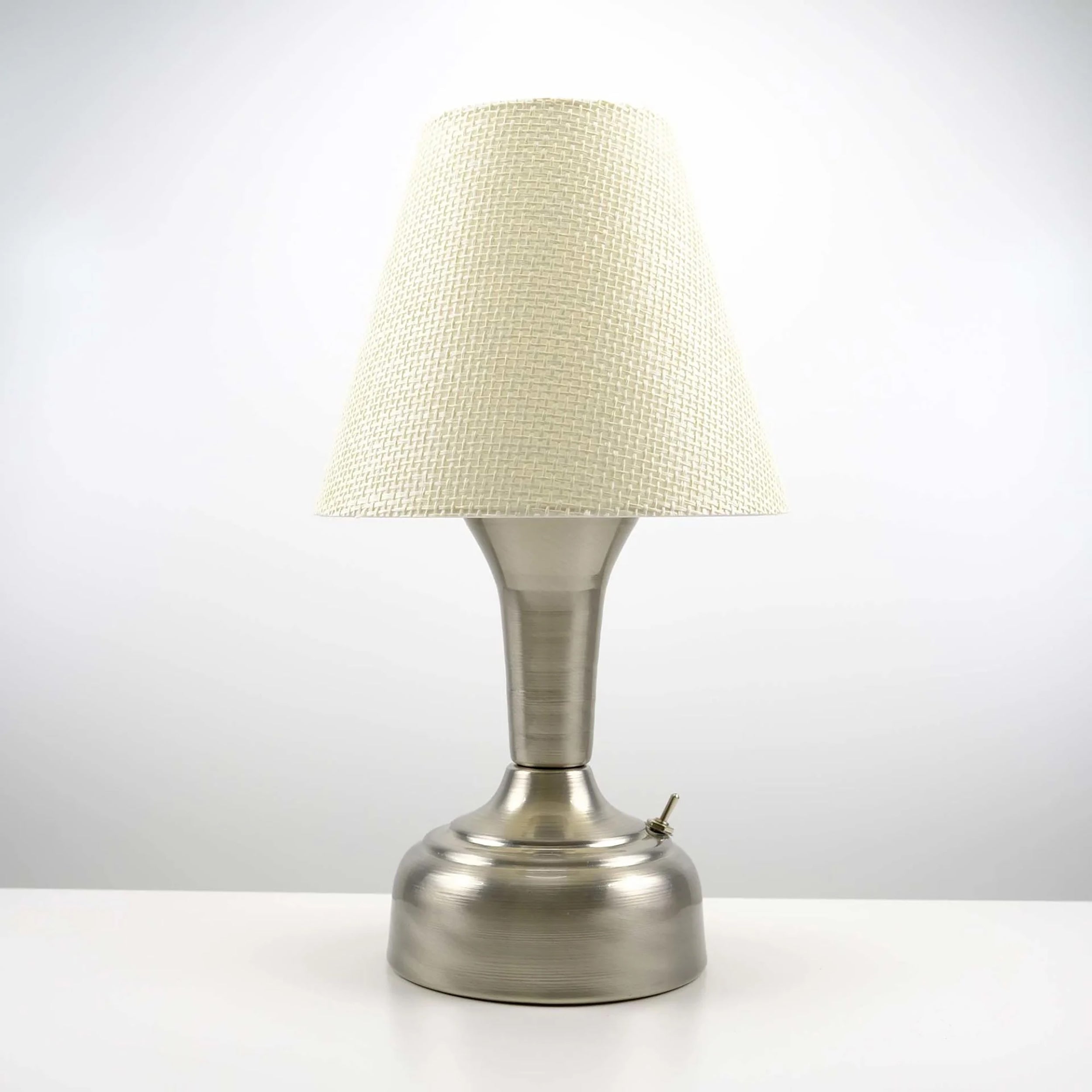 11-inch Vintage Silver Cordless LED Table Lamp
