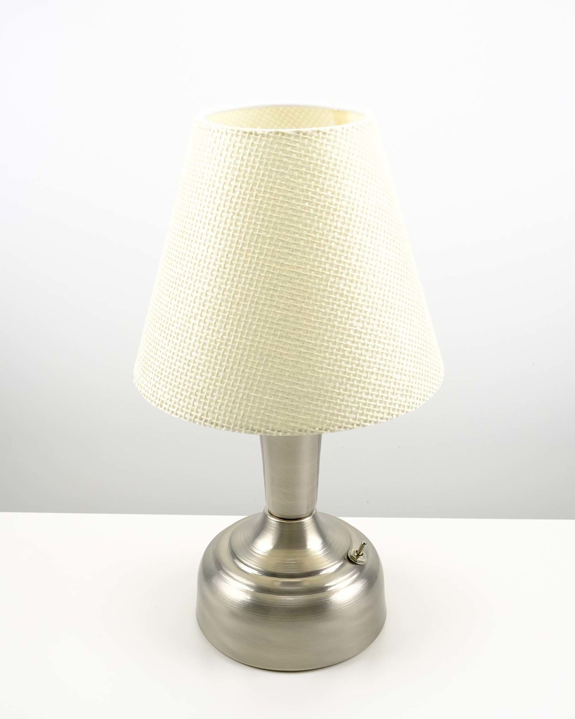 11-inch Vintage Silver Cordless LED Table Lamp