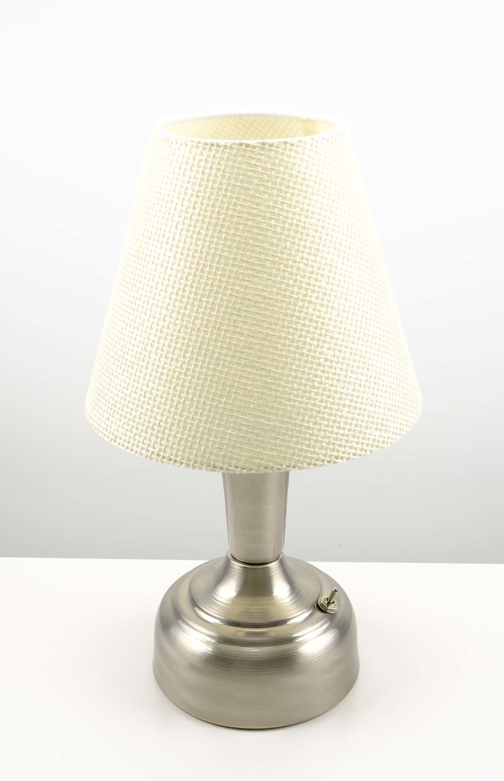11-inch Vintage Silver Cordless LED Table Lamp