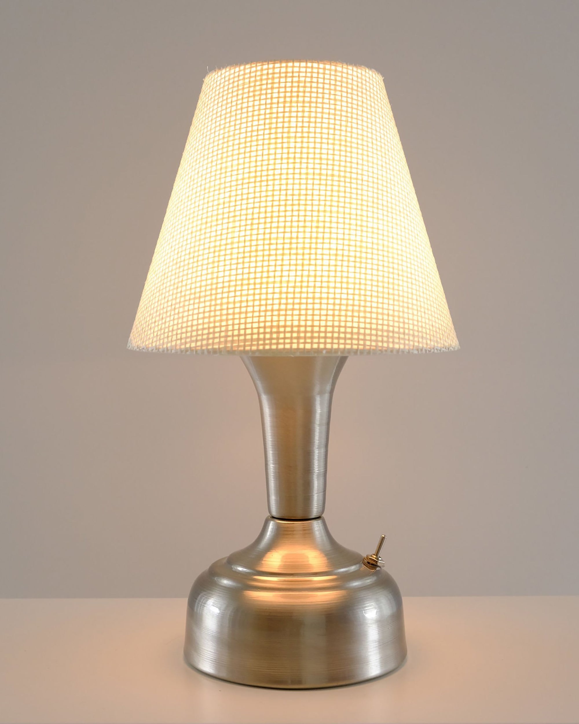 11-inch Vintage Silver Cordless LED Table Lamp