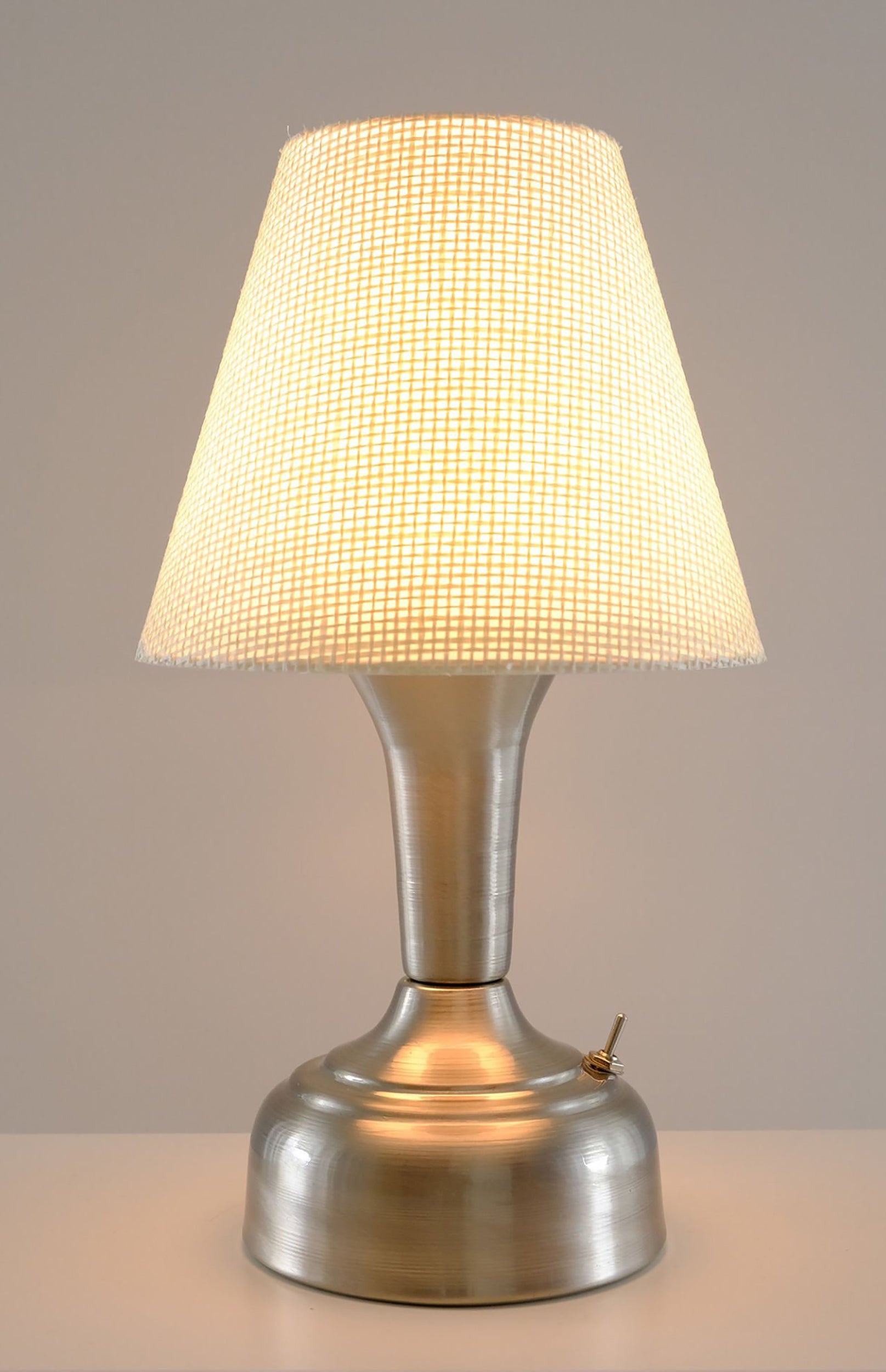11-inch Vintage Silver Cordless LED Table Lamp