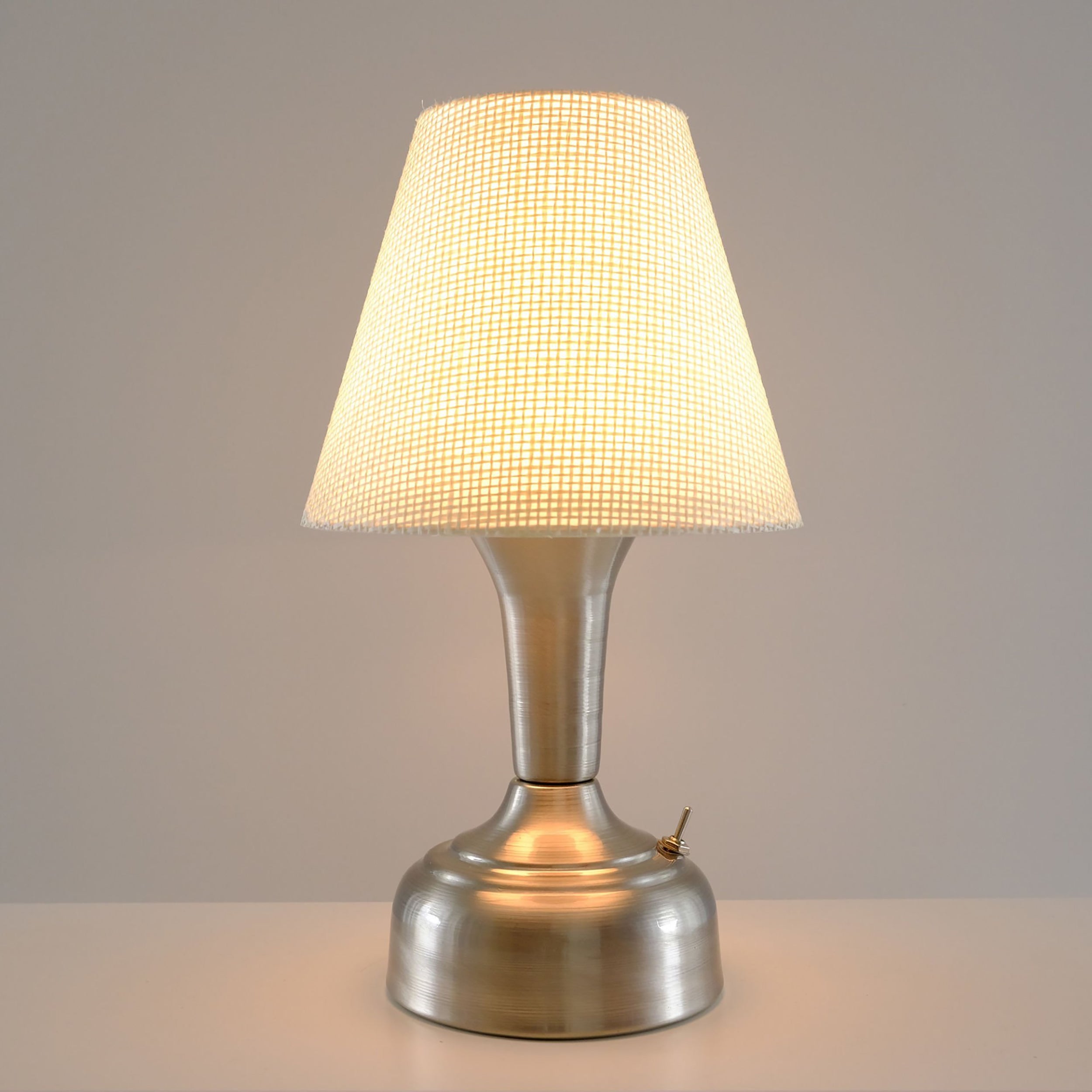 11-inch Vintage Silver Cordless LED Table Lamp