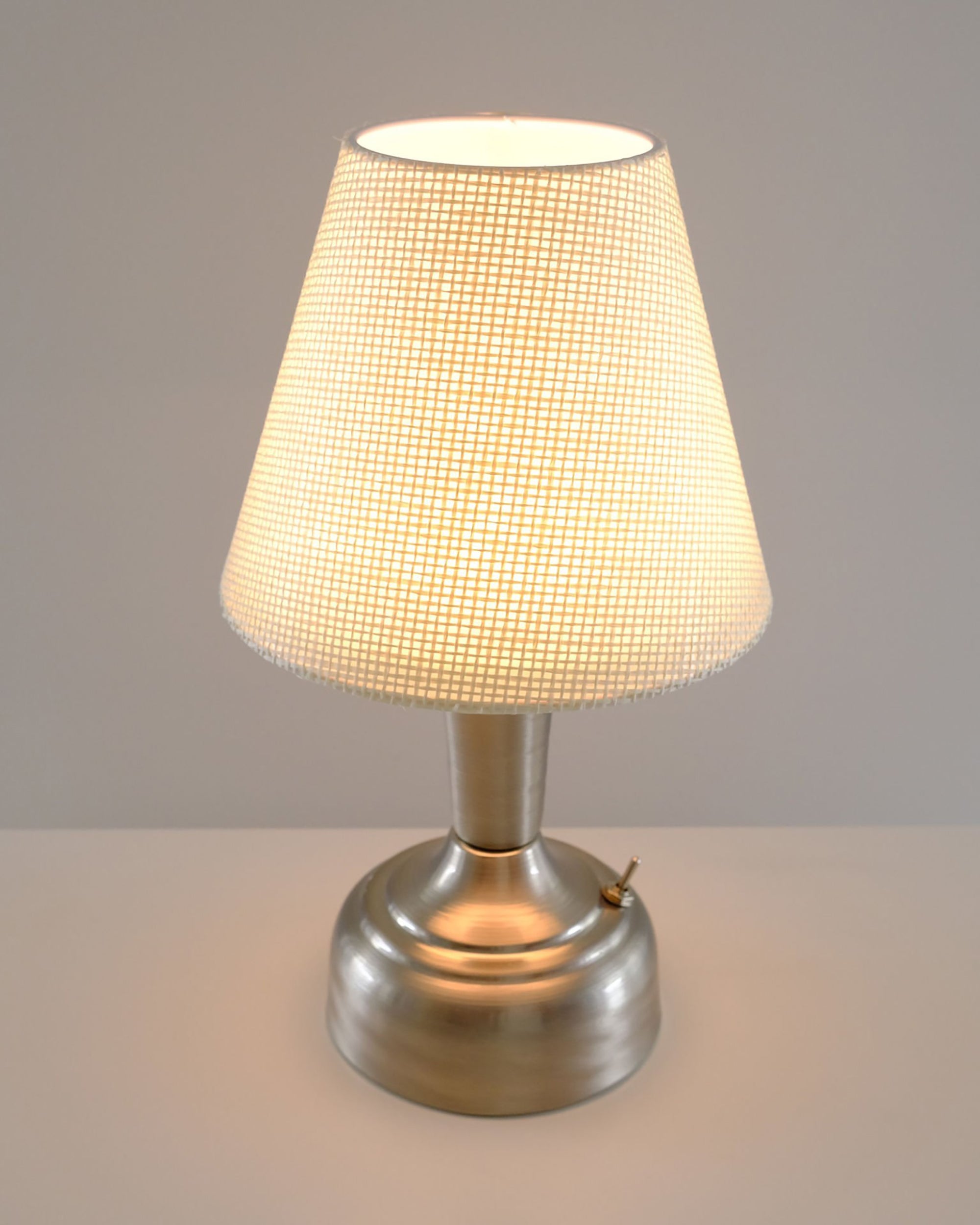 11-inch Vintage Silver Cordless LED Table Lamp