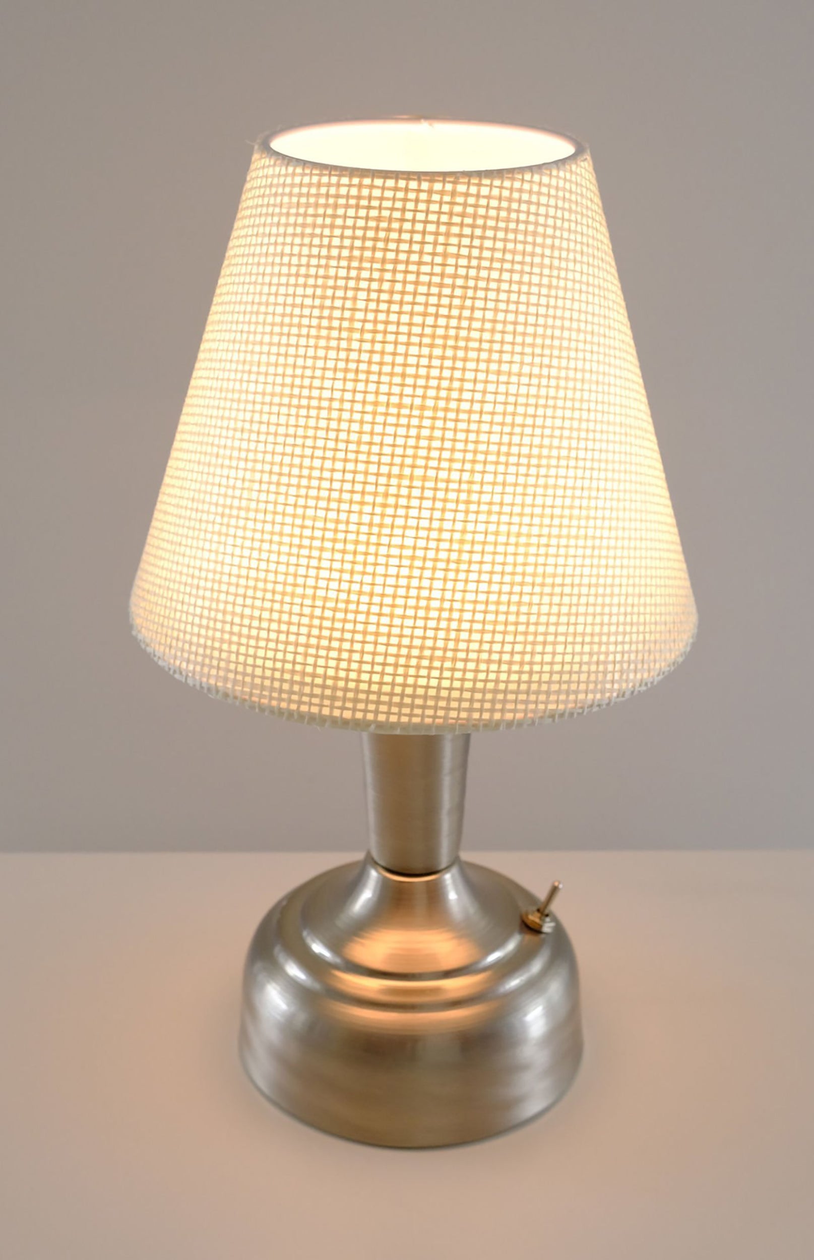 11-inch Vintage Silver Cordless LED Table Lamp