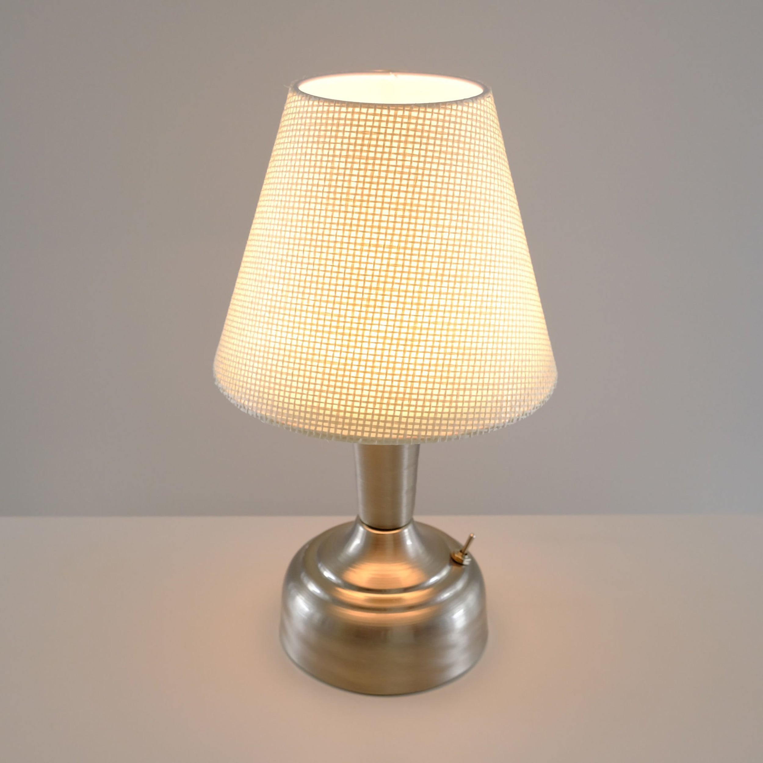 11-inch Vintage Silver Cordless LED Table Lamp