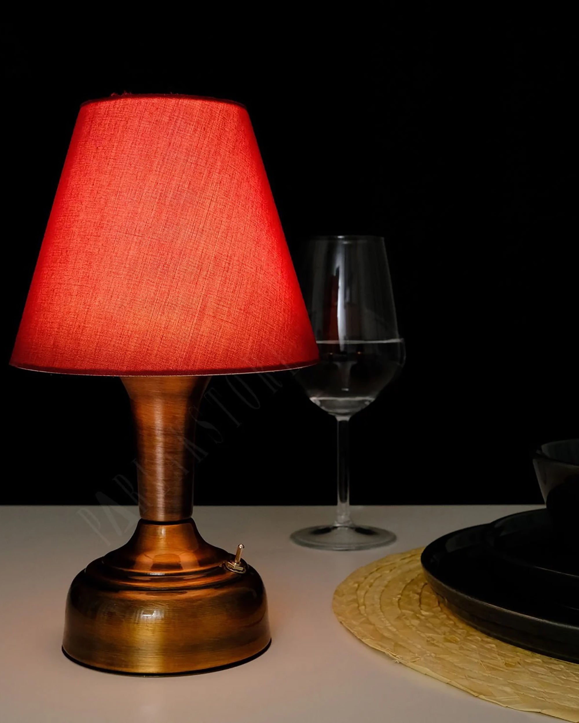 11-inch Vintage Copper Cordless LED Table Lamp