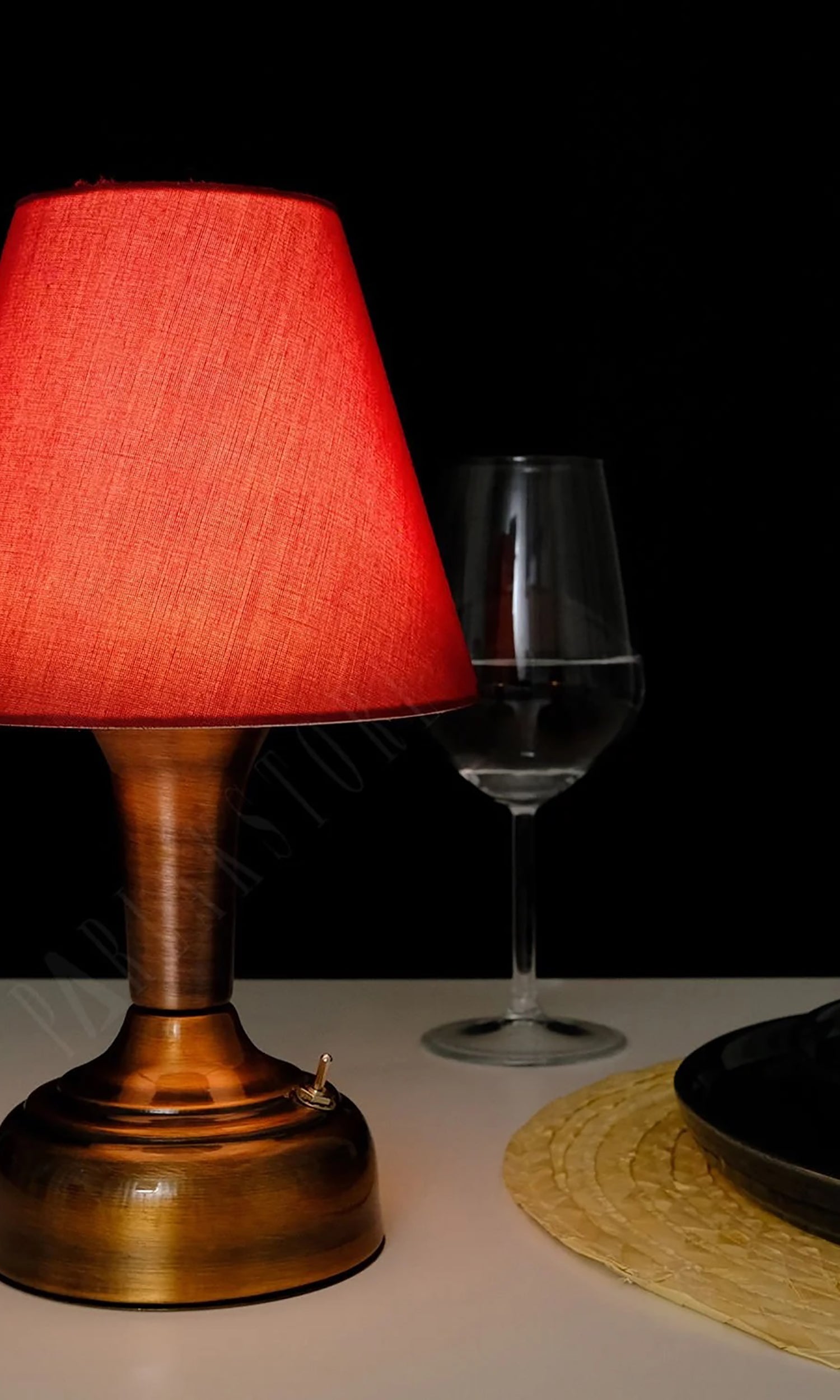 11-inch Vintage Copper Cordless LED Table Lamp