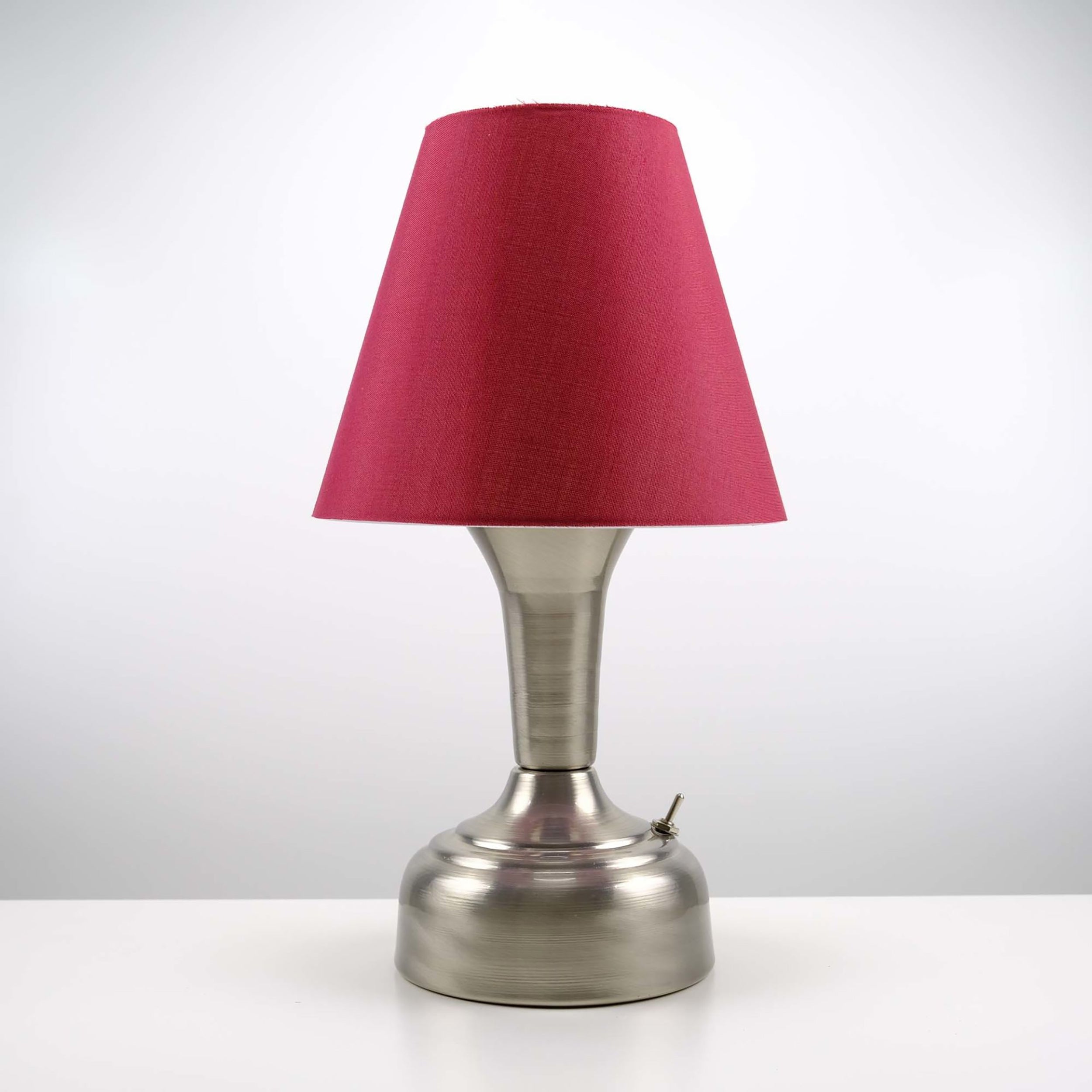 11-inch Vintage Silver Cordless LED Table Lamp