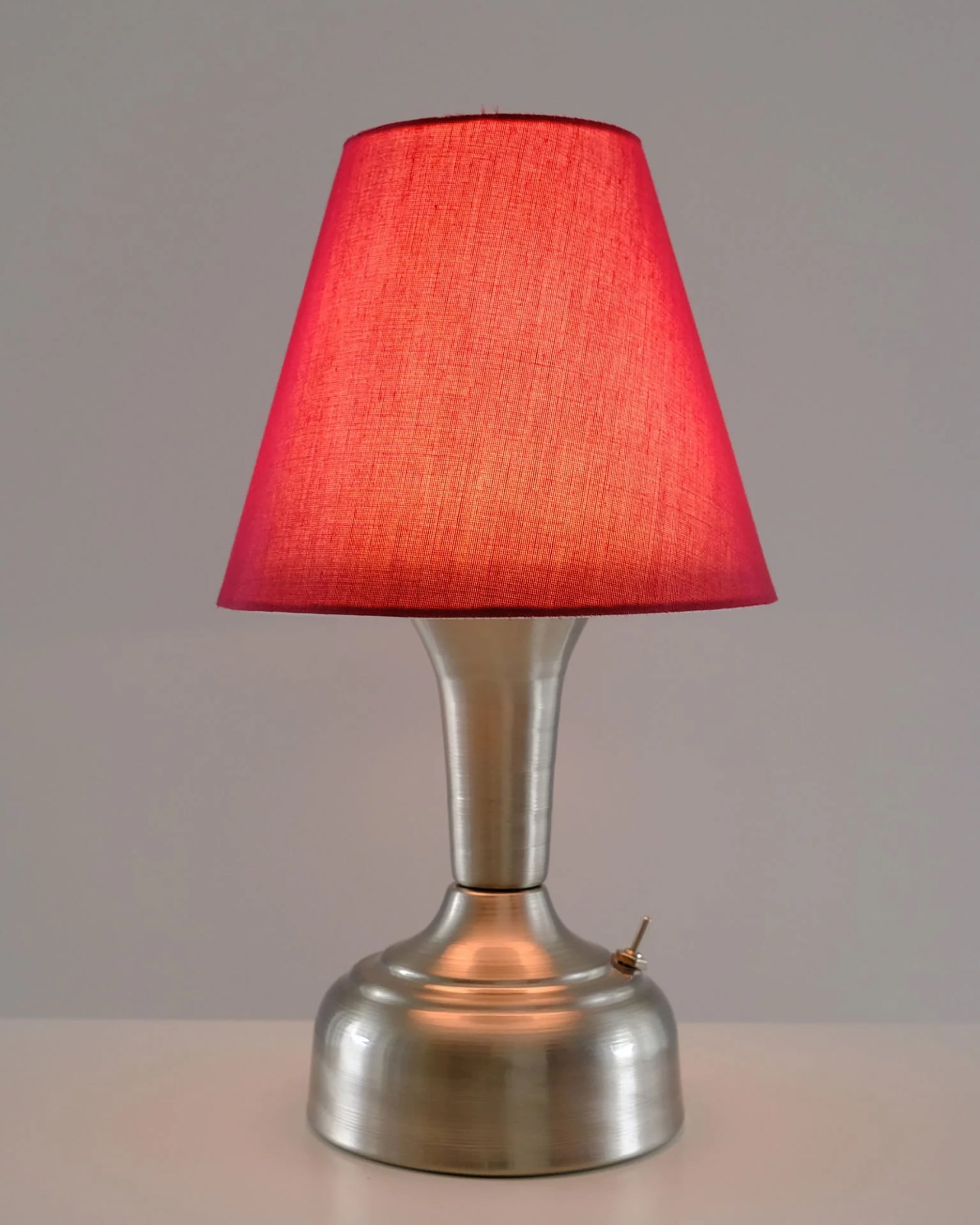 11-inch Vintage Silver Cordless LED Table Lamp