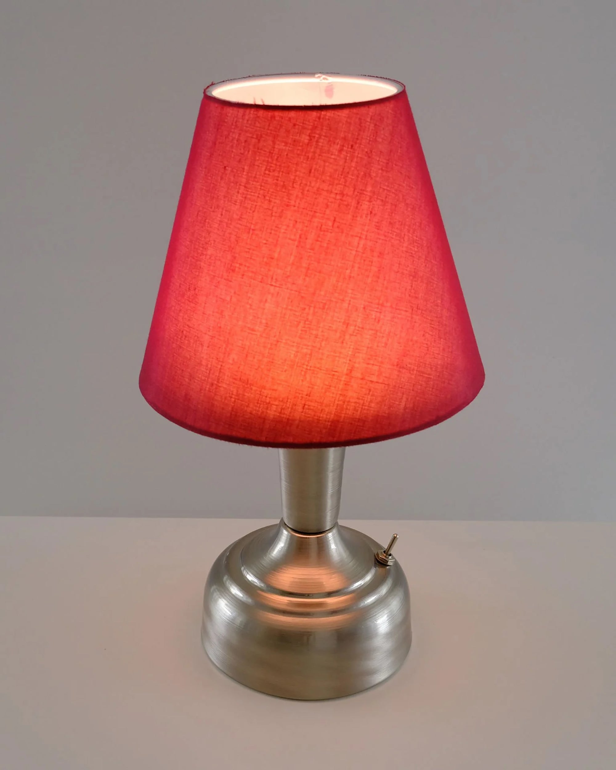 11-inch Vintage Silver Cordless LED Table Lamp