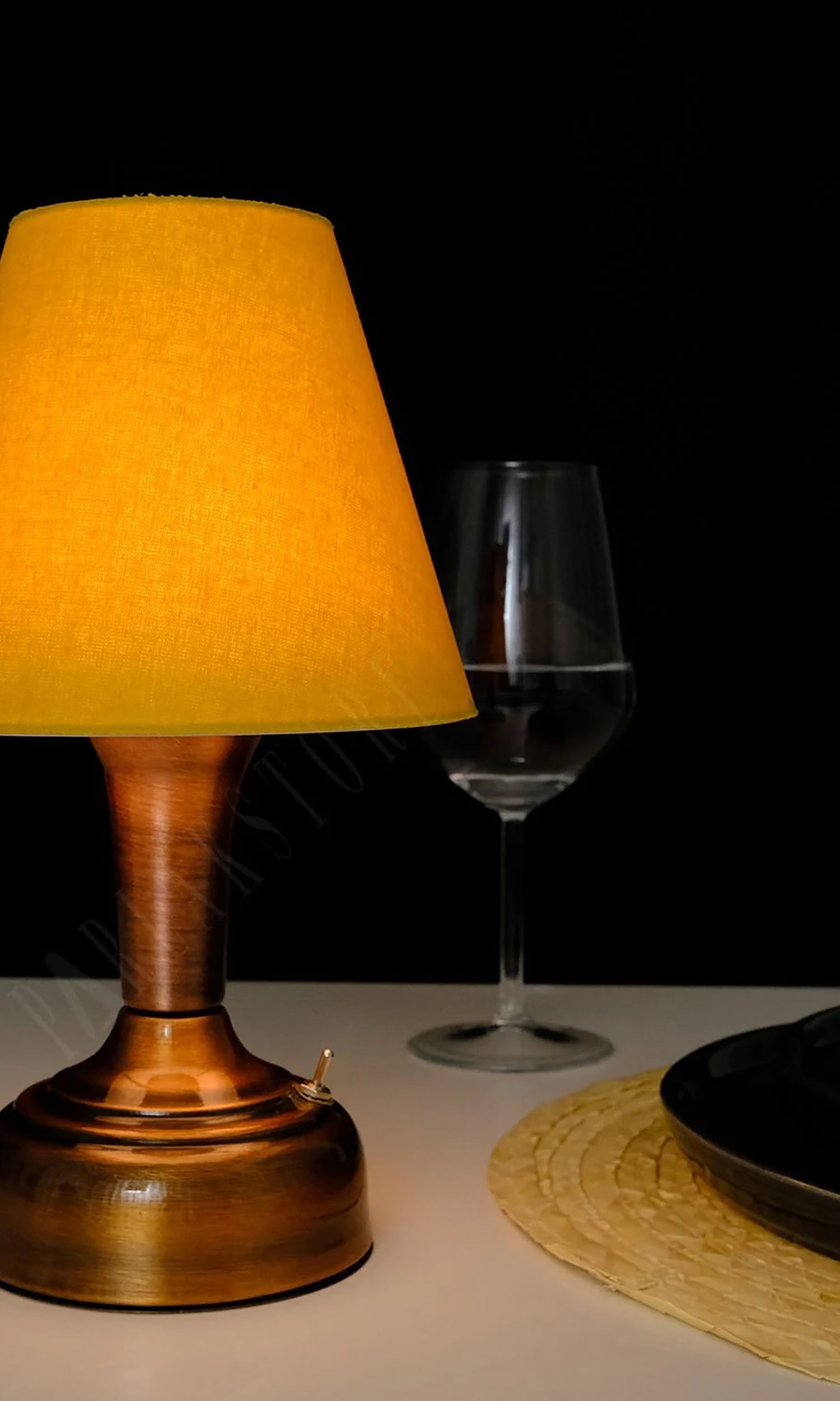 11-inch Vintage Copper Cordless LED Table Lamp