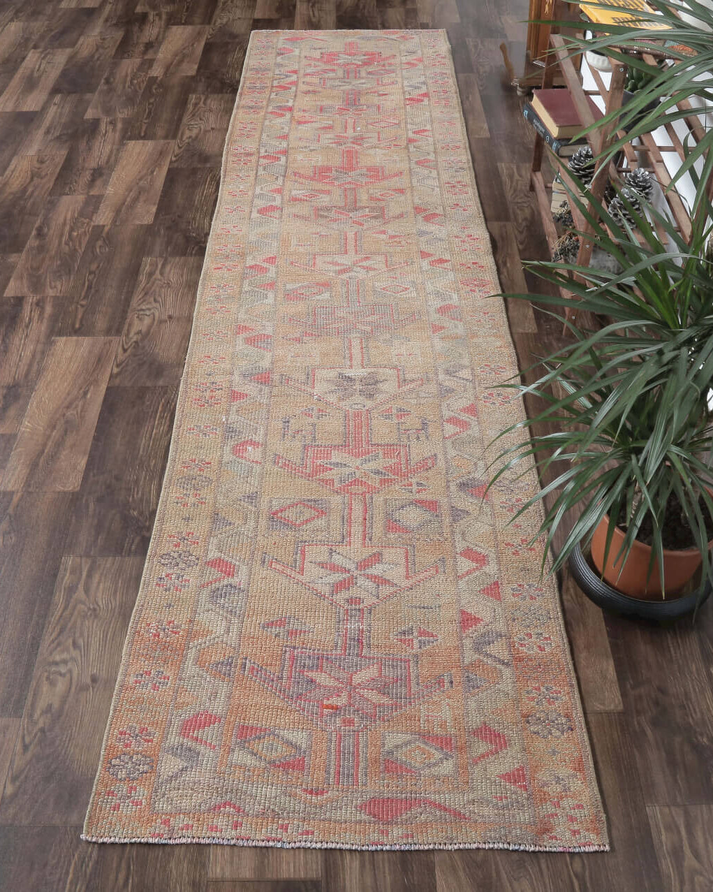 One-of-a-kind Anatolian vintage runner rug in wool, 2'11" x 10'2"