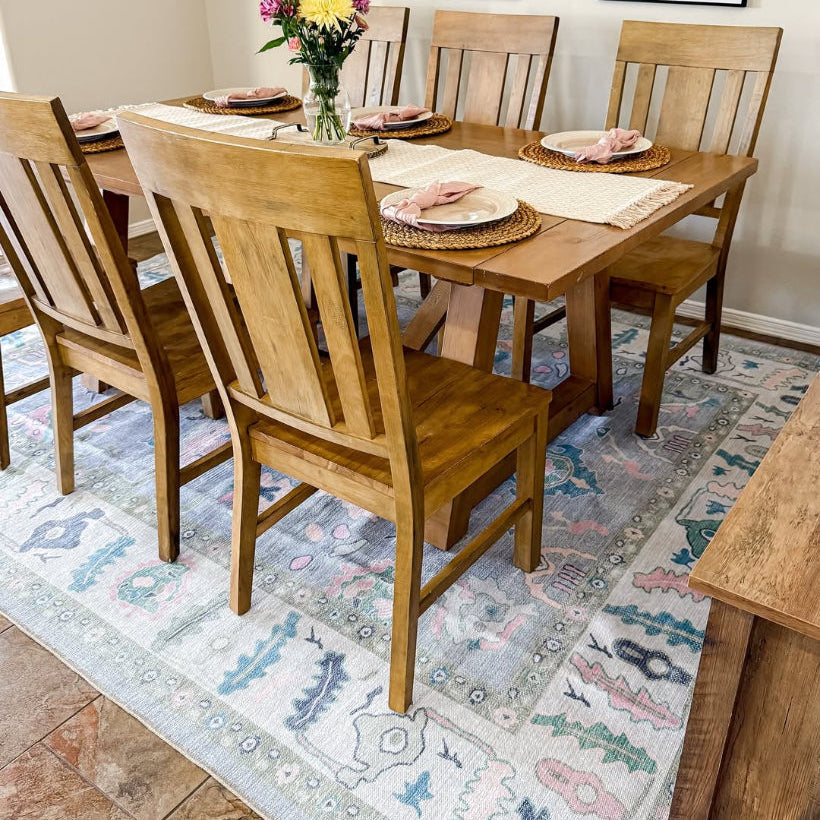 Aviana Pastel Lavender Modern Oushak Rug - Fame Rugs